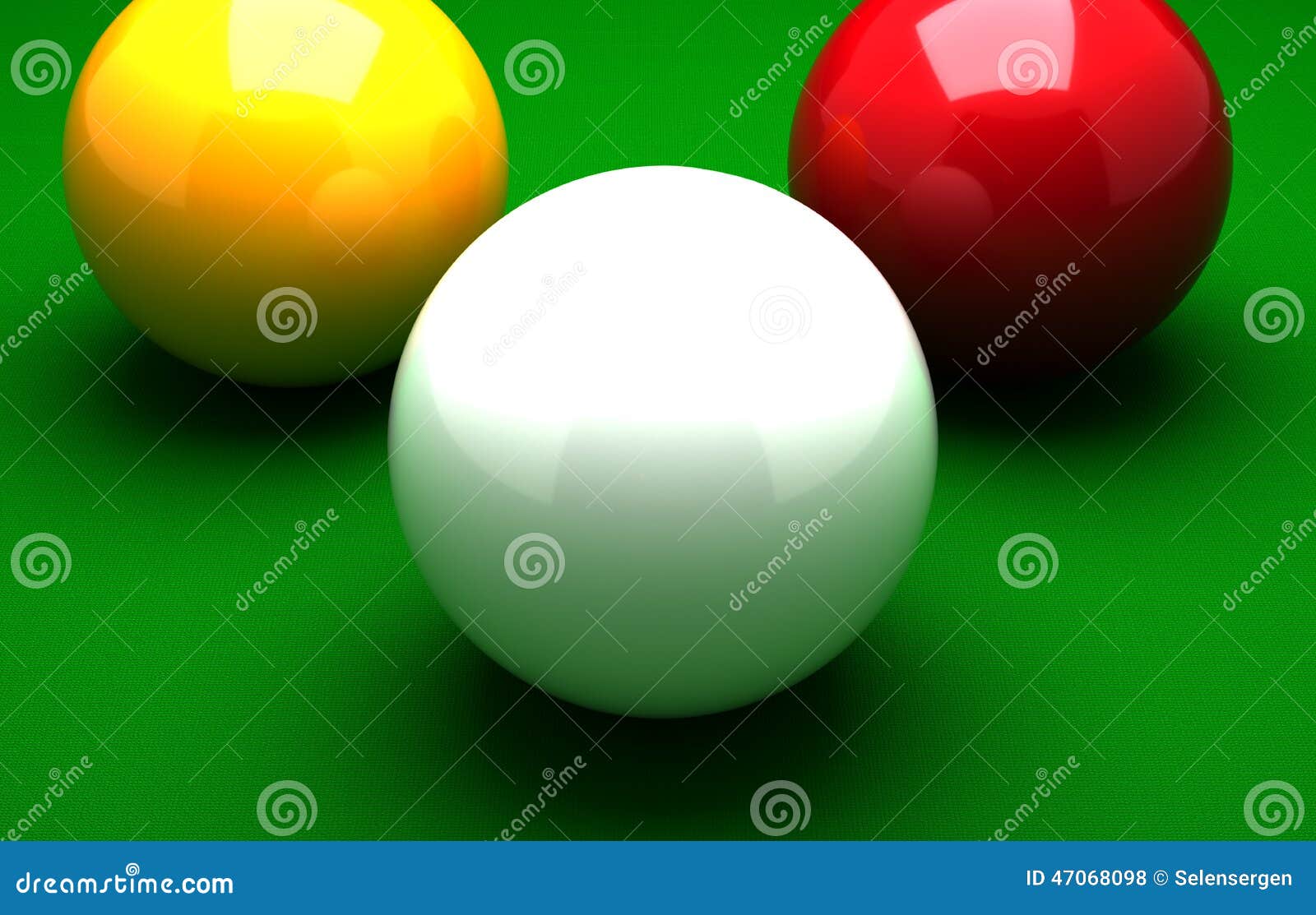 Three Ball Billiard stock illustration. Illustration of shiny 47068098