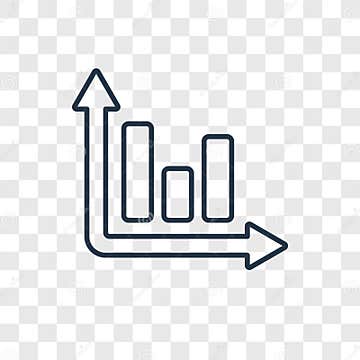 Three Bars Graph Concept Vector Linear Icon Isolated on Transparent ...