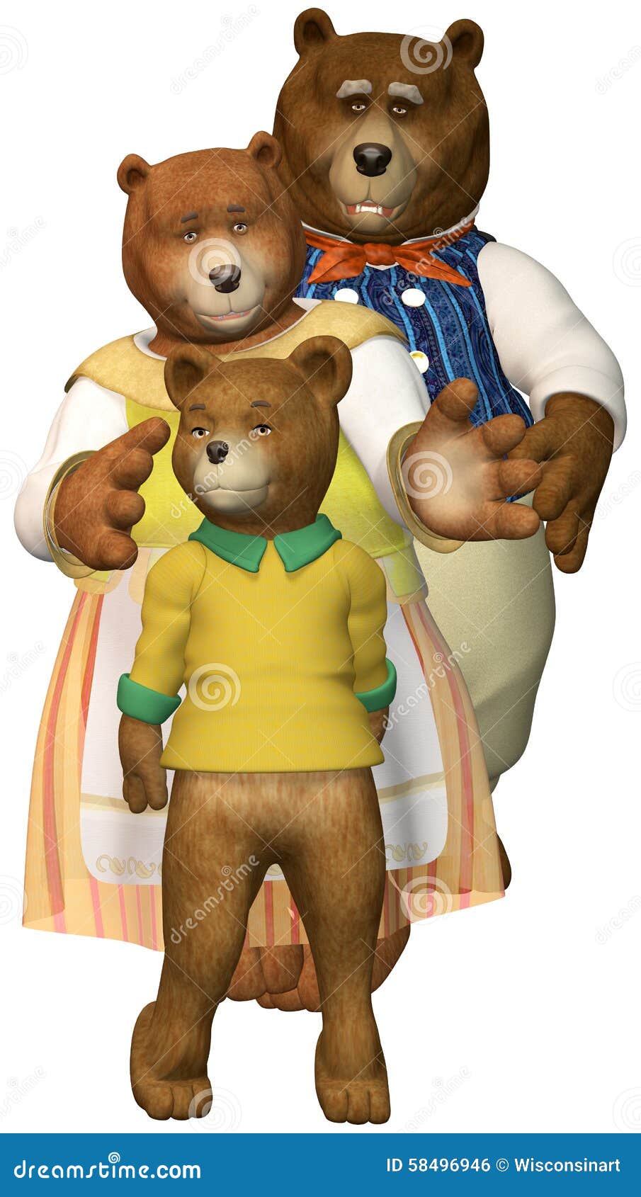 Three Bears Family Illustration Isolated Illustration 58496946 - Megapixl Three Bears Family Illustration Isolated Illustration 58496946 - Megapixl