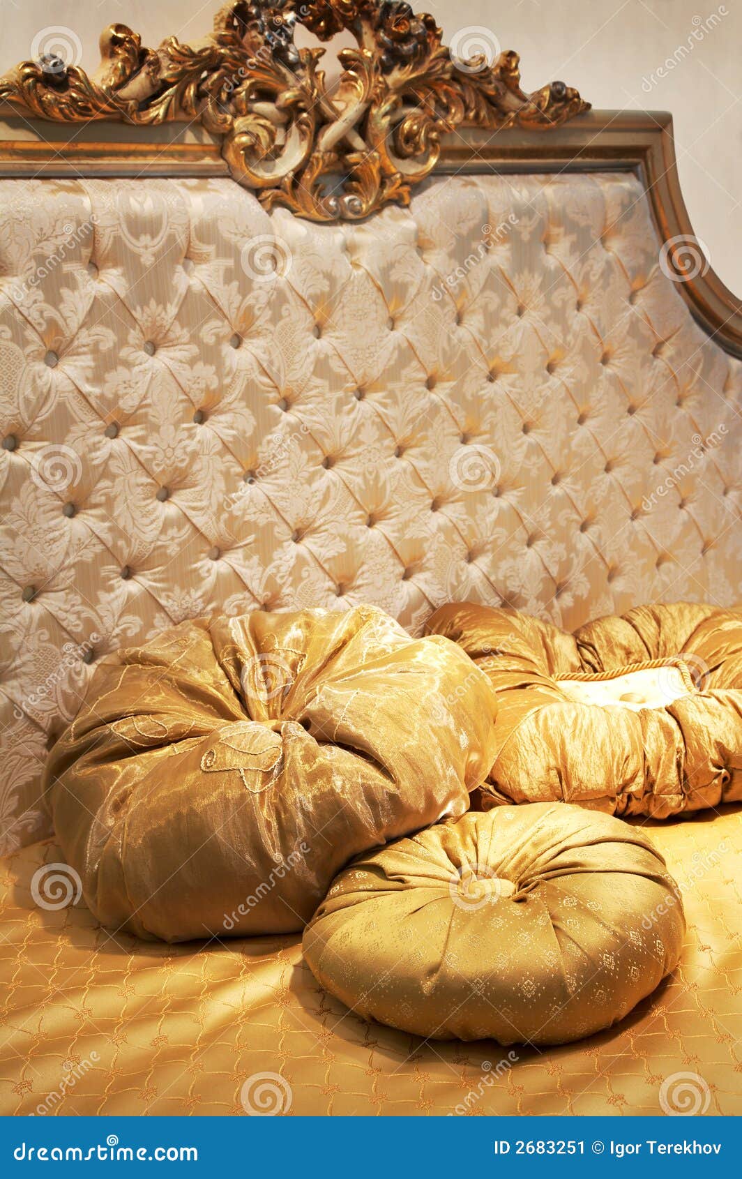 Three beautiful pillows stock image. Image of pattern 2683251