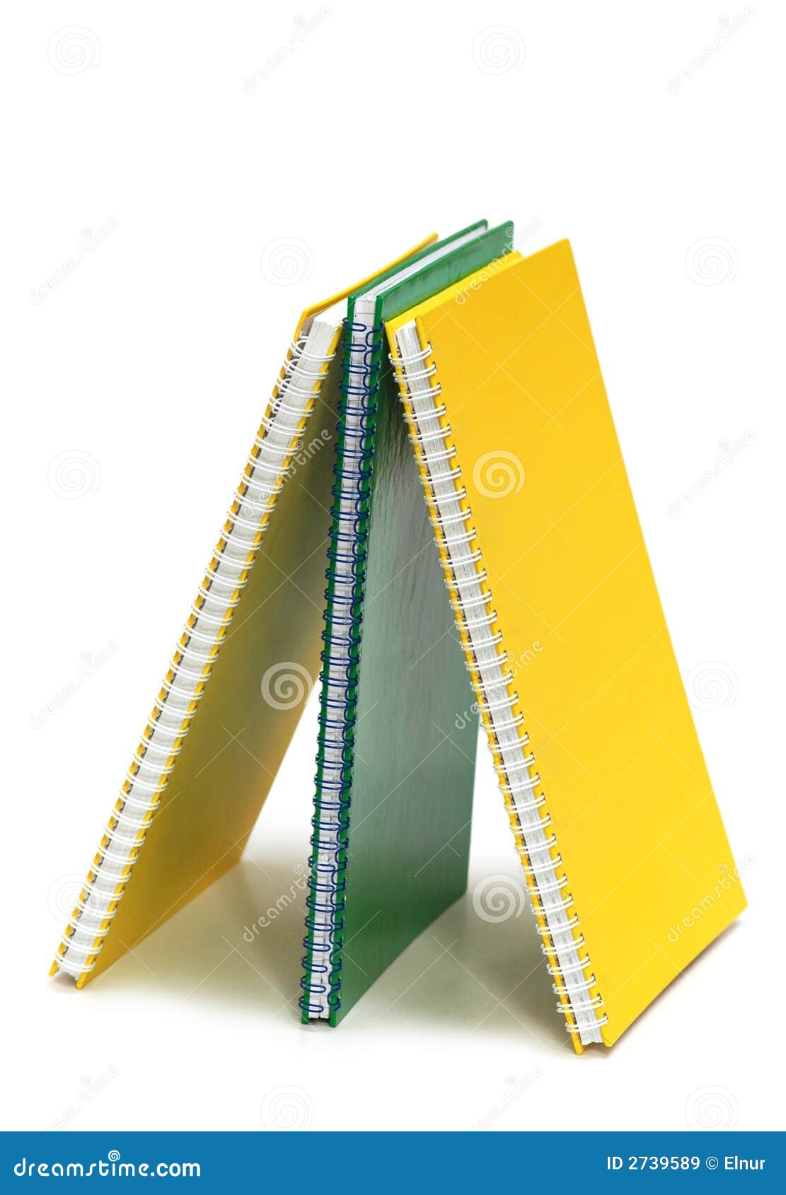 Three Binder Books Isolated Stock Image Image of studying, literature