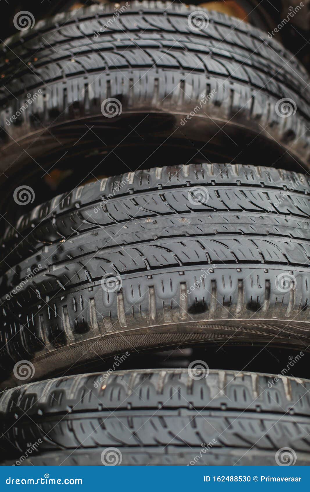Three Black Car Tires Wheels Stock Photo Image of light, industrial