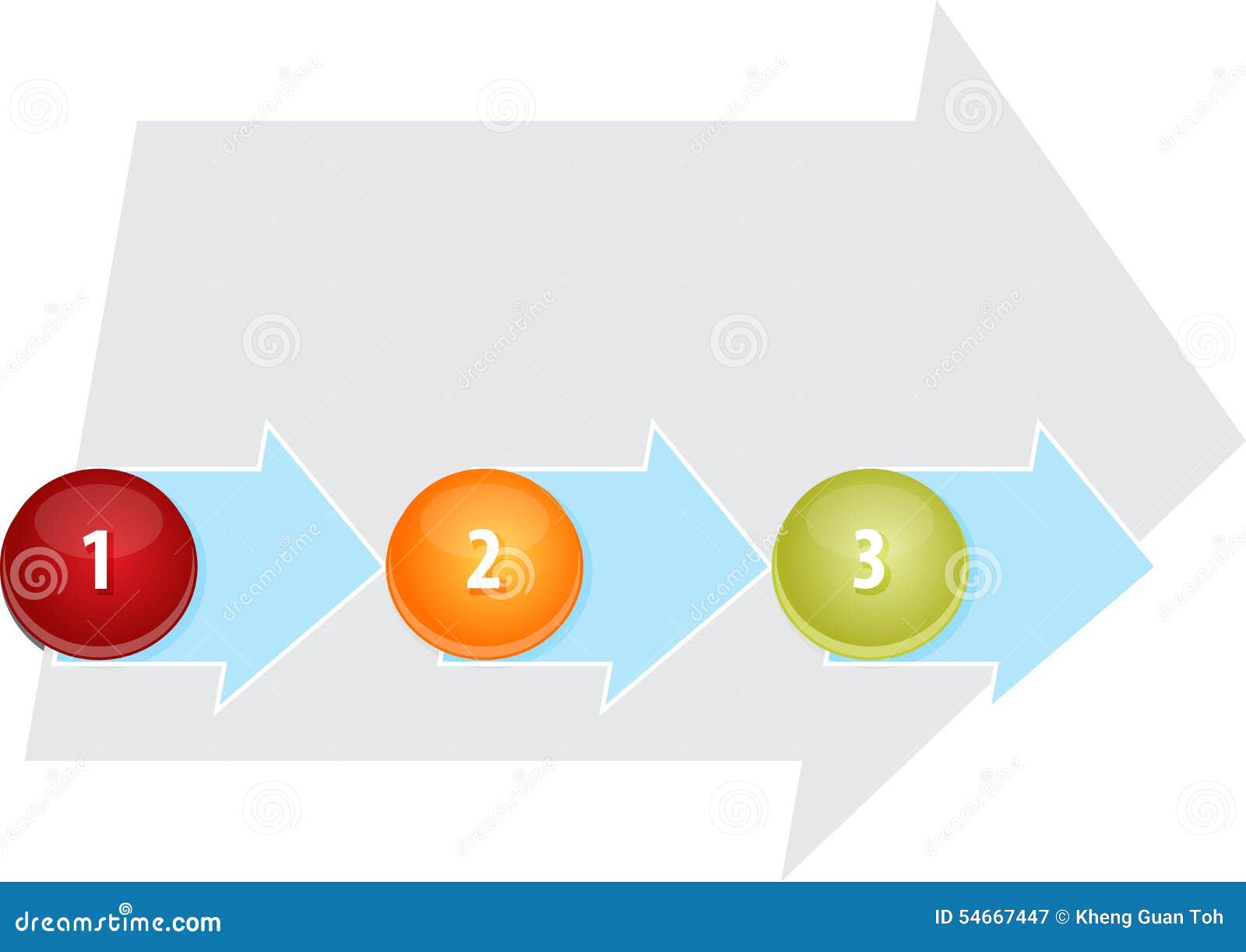 Three Blank Process Business Diagram Illustration Stock Illustration ...