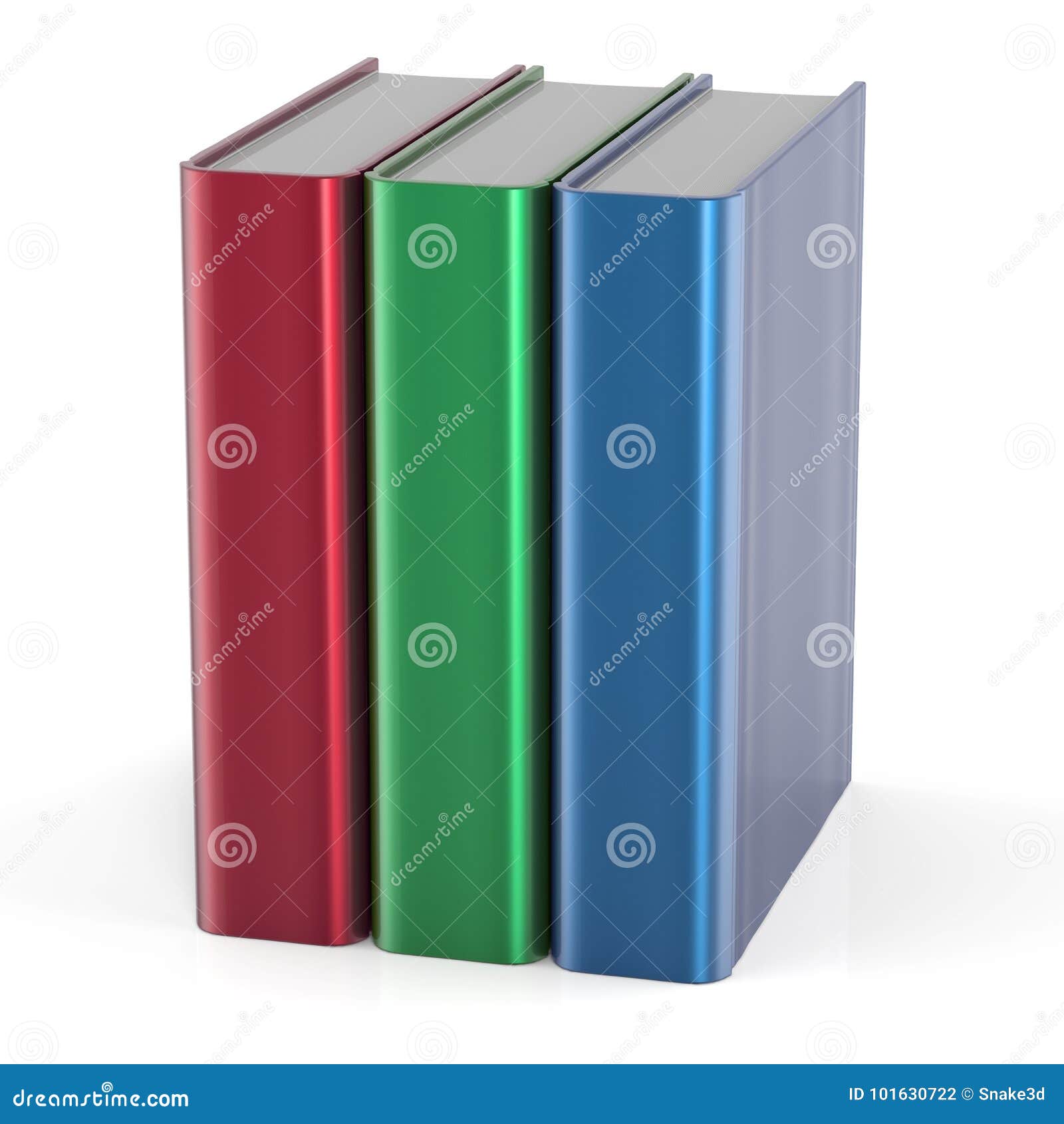 Three Books Red Green Blue Blank Stock Illustration - Illustration of ...