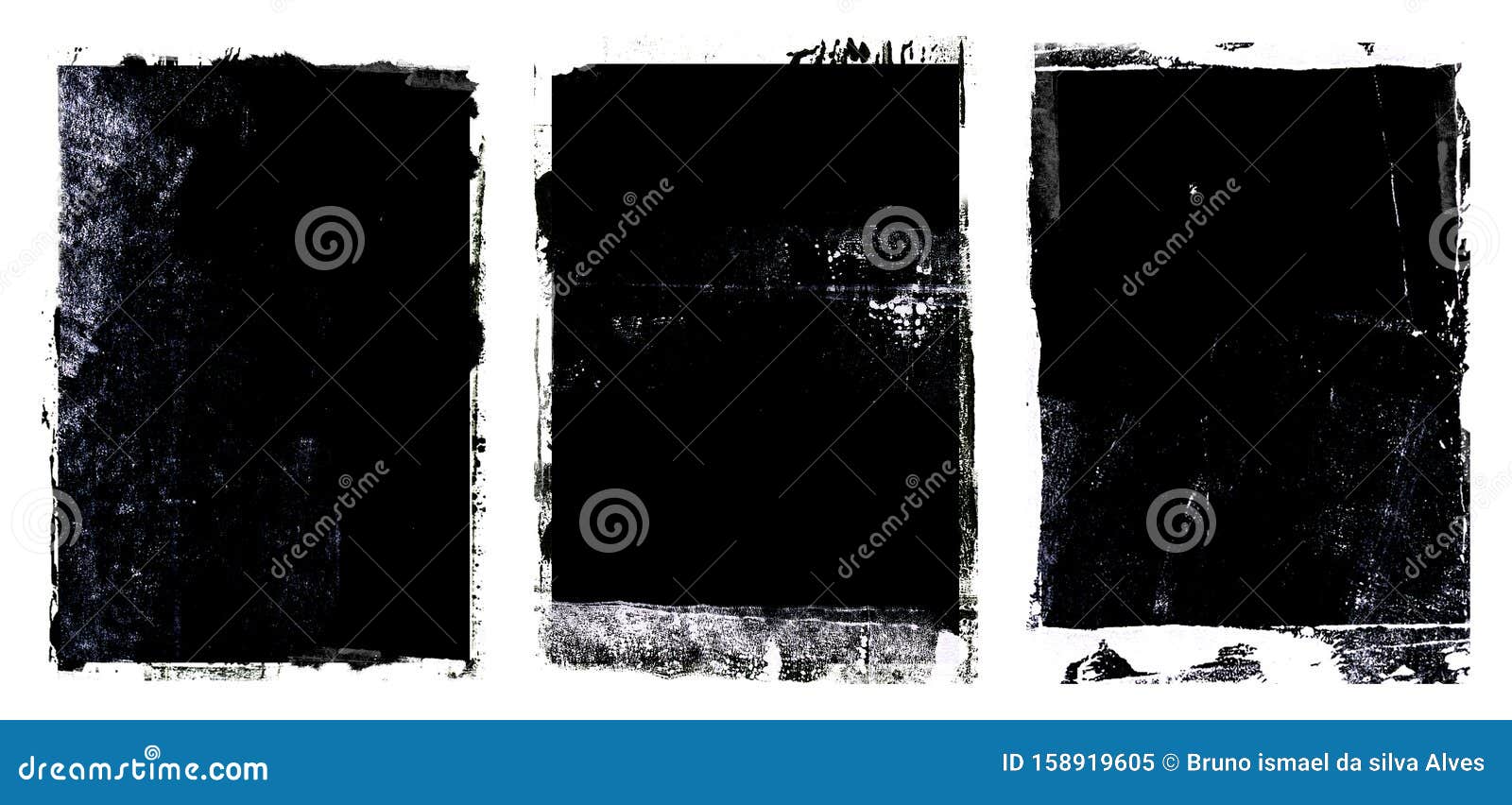 Three borders boxes. stock illustration. Illustration of damaged