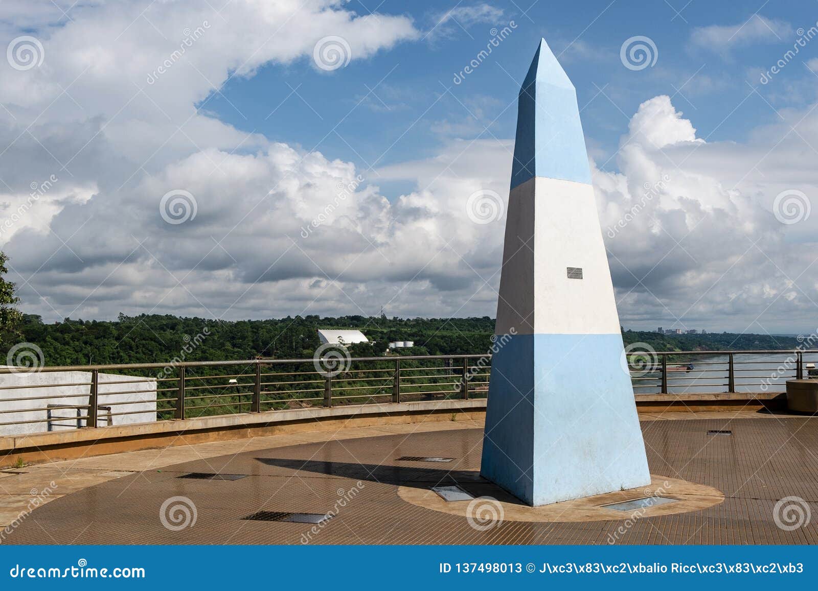 three borders landmark. puerto iguazu - argentina