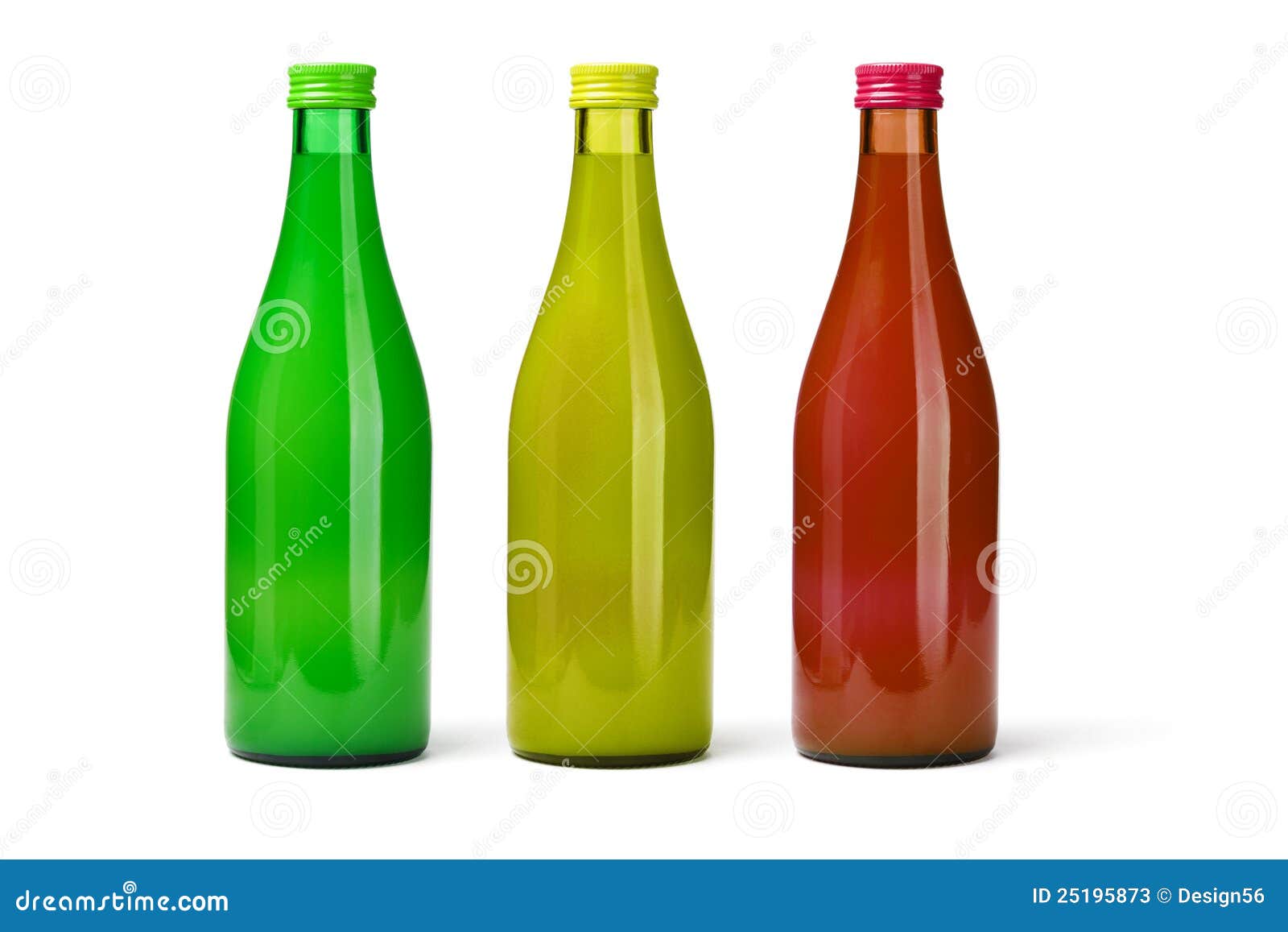 Three Bottles of Fruit Juices Stock Image Image of juice, color 25195873
