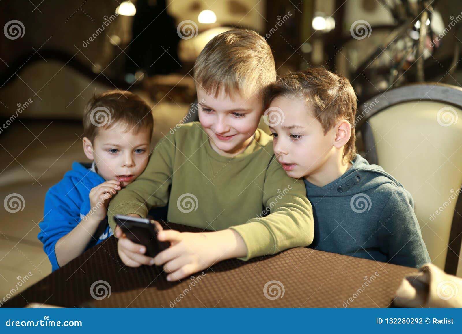 Three brothers in cafe stock photo. Image of lifestyle 132280292