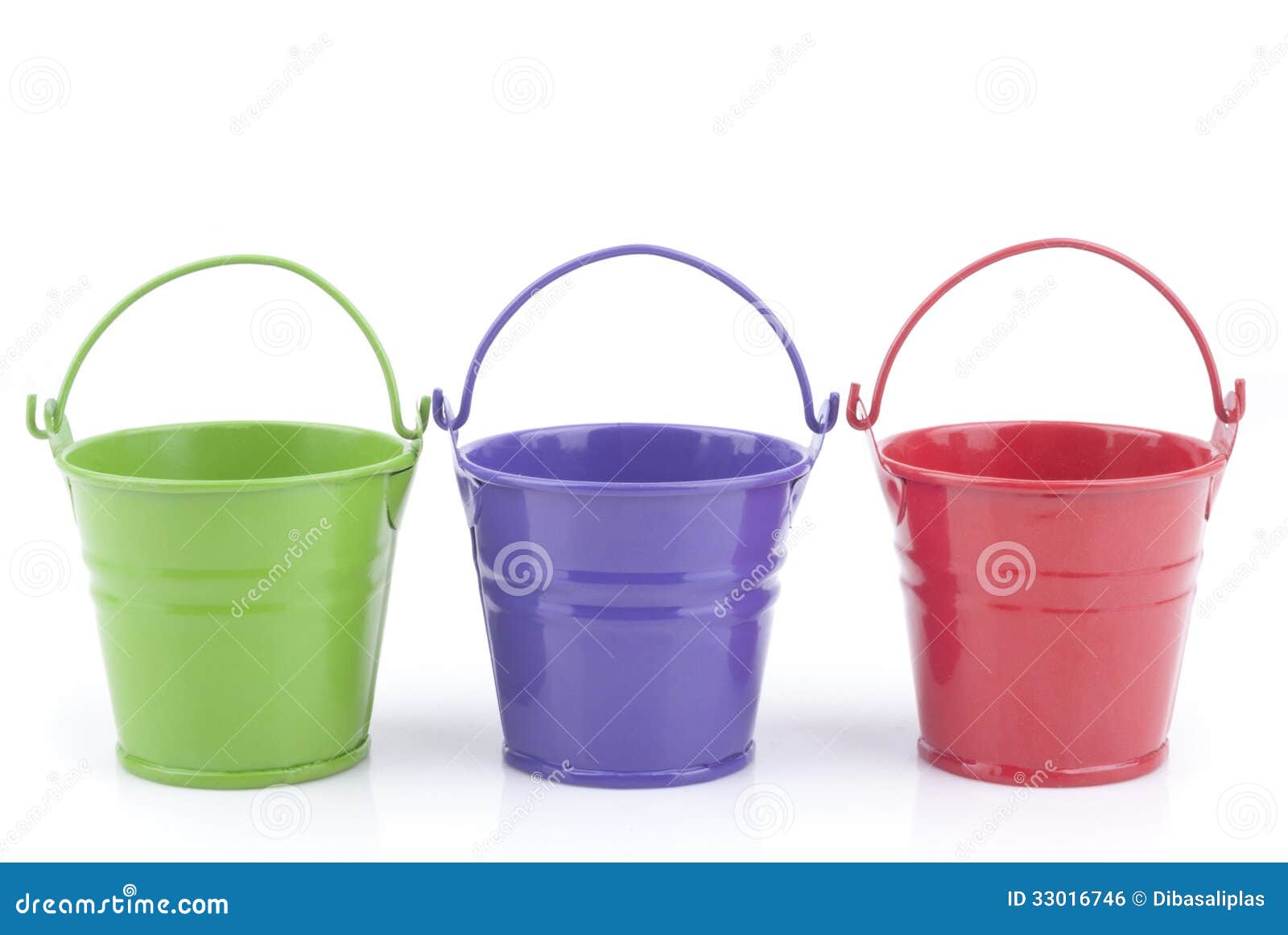 Download Three Buckets Of Different Colors Stock Photo Image Of Capacity Isolated 33016746 Yellowimages Mockups