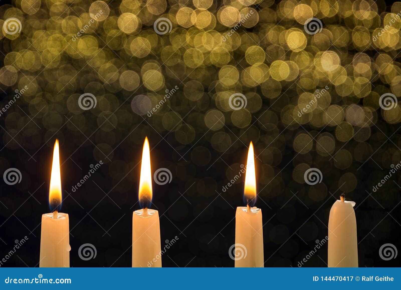 Three Burning Candles on the Third Advent Stock Image - Image of candles,  light: 144470417