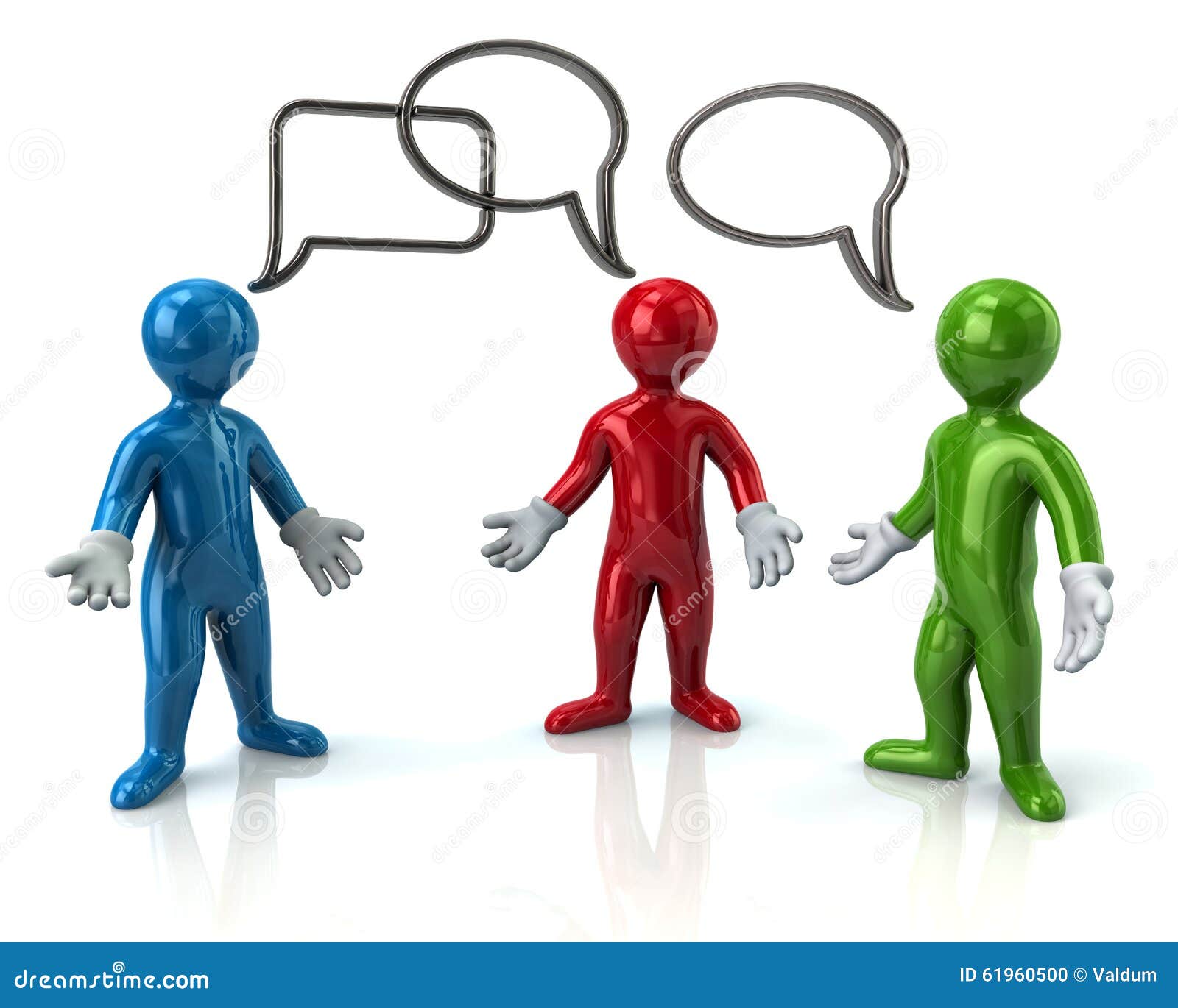 Three Cartoon Character Men Discussing Stock Illustration - Image: 61960500