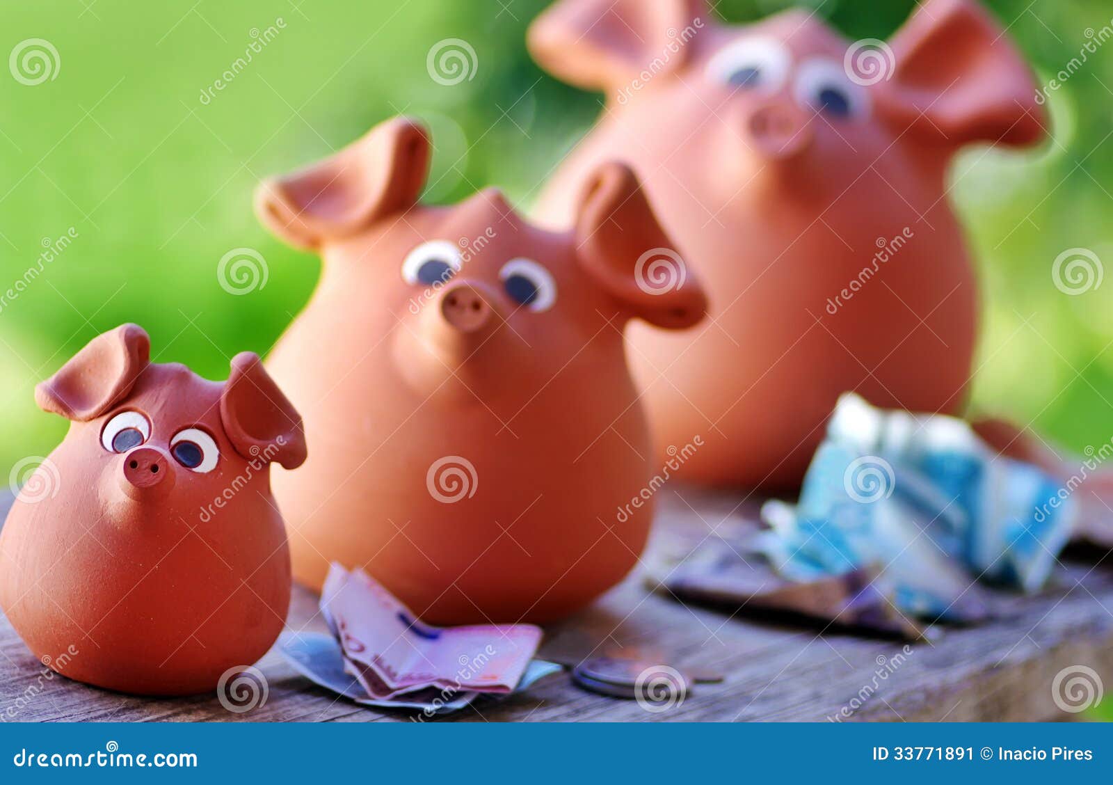 three ceramic piggy banks