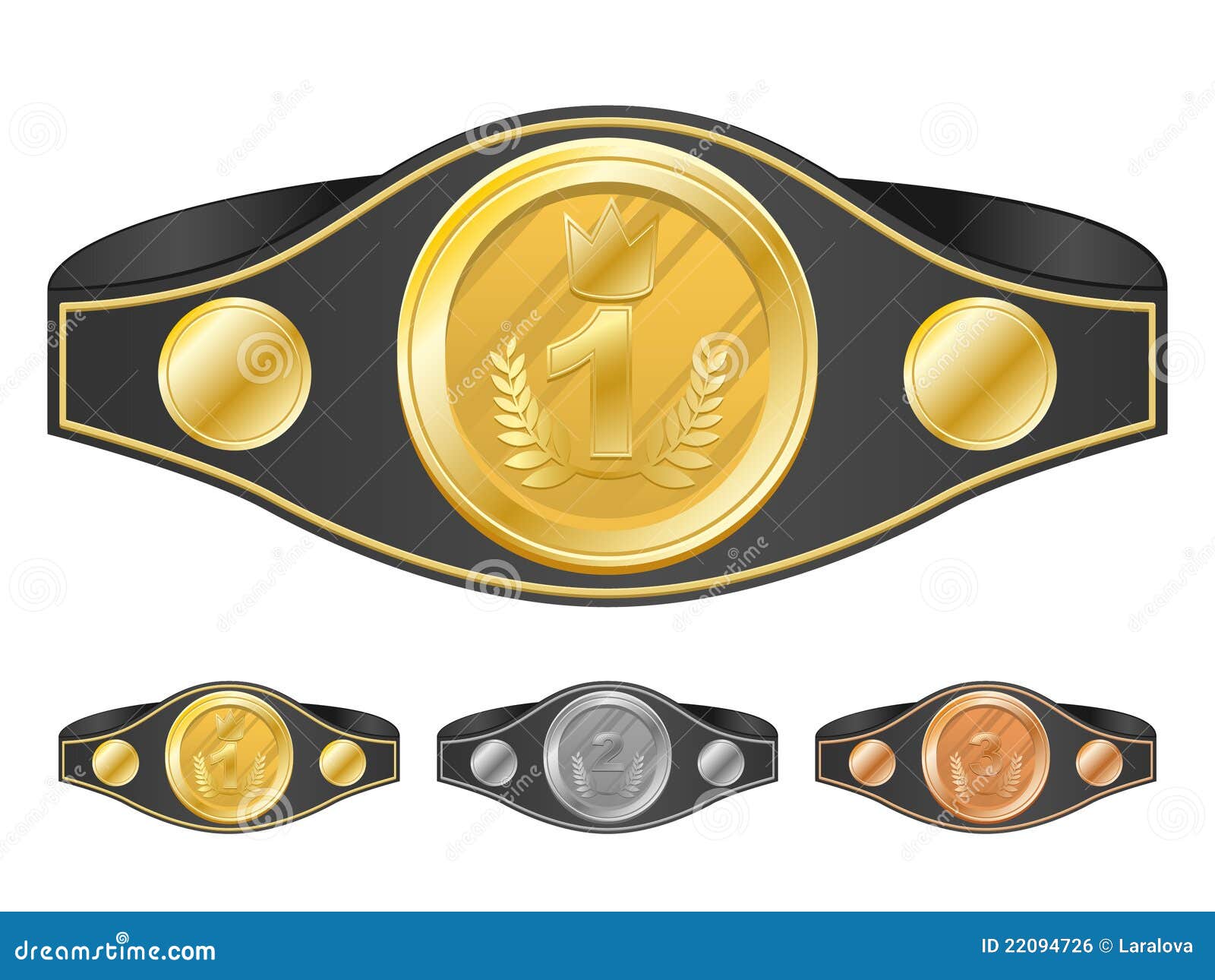 three champion belts