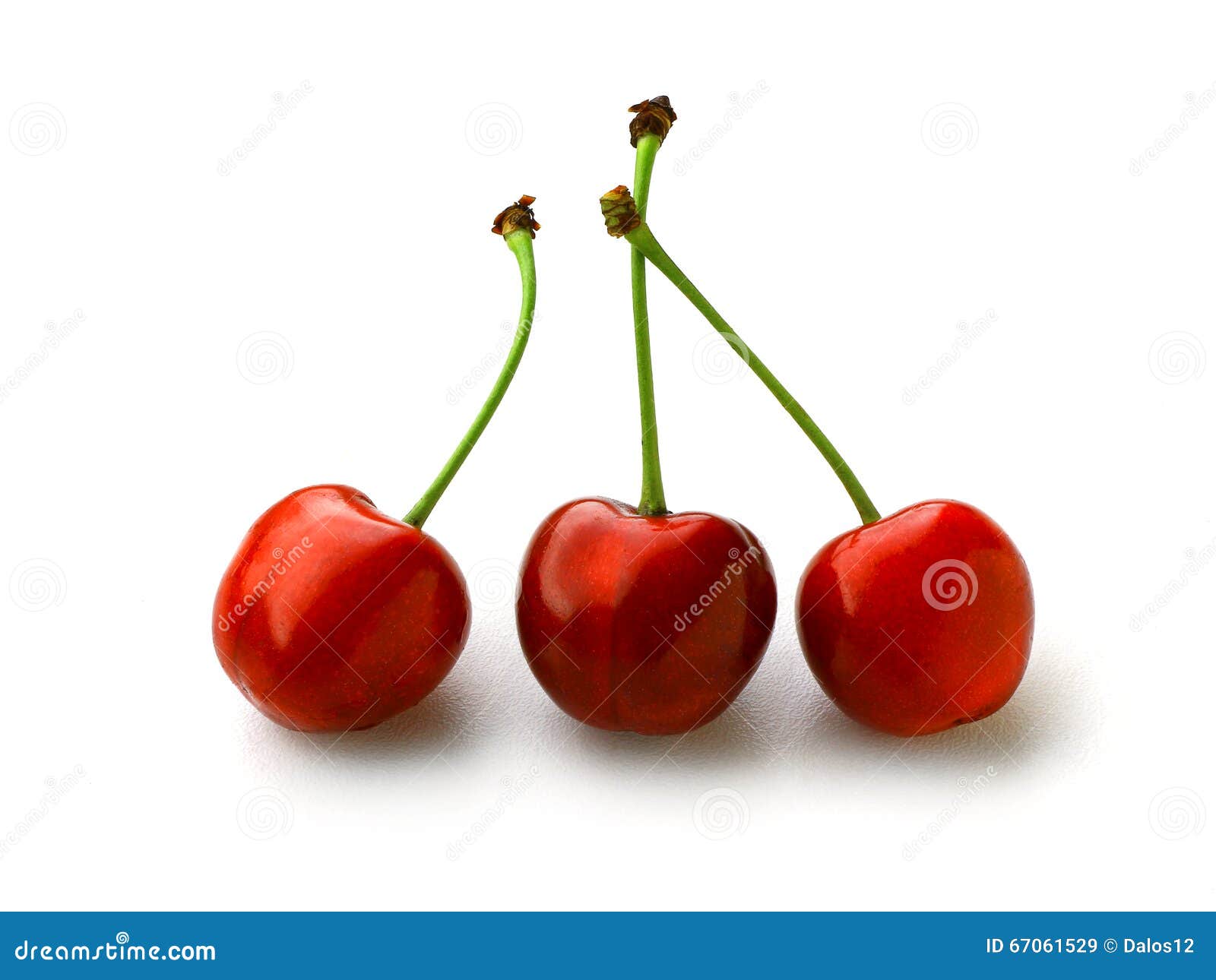 Three cherry stock image. Image of isolated, dessert - 67061529