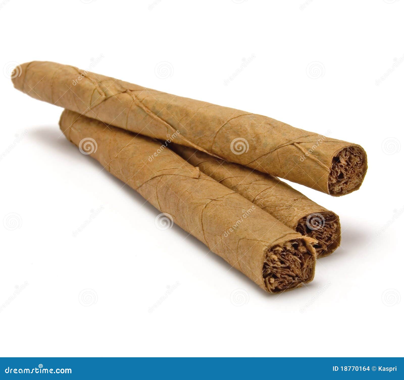 Three Cigar Stack Macro Closeup, Isolated Cigars Stock Photo Image of