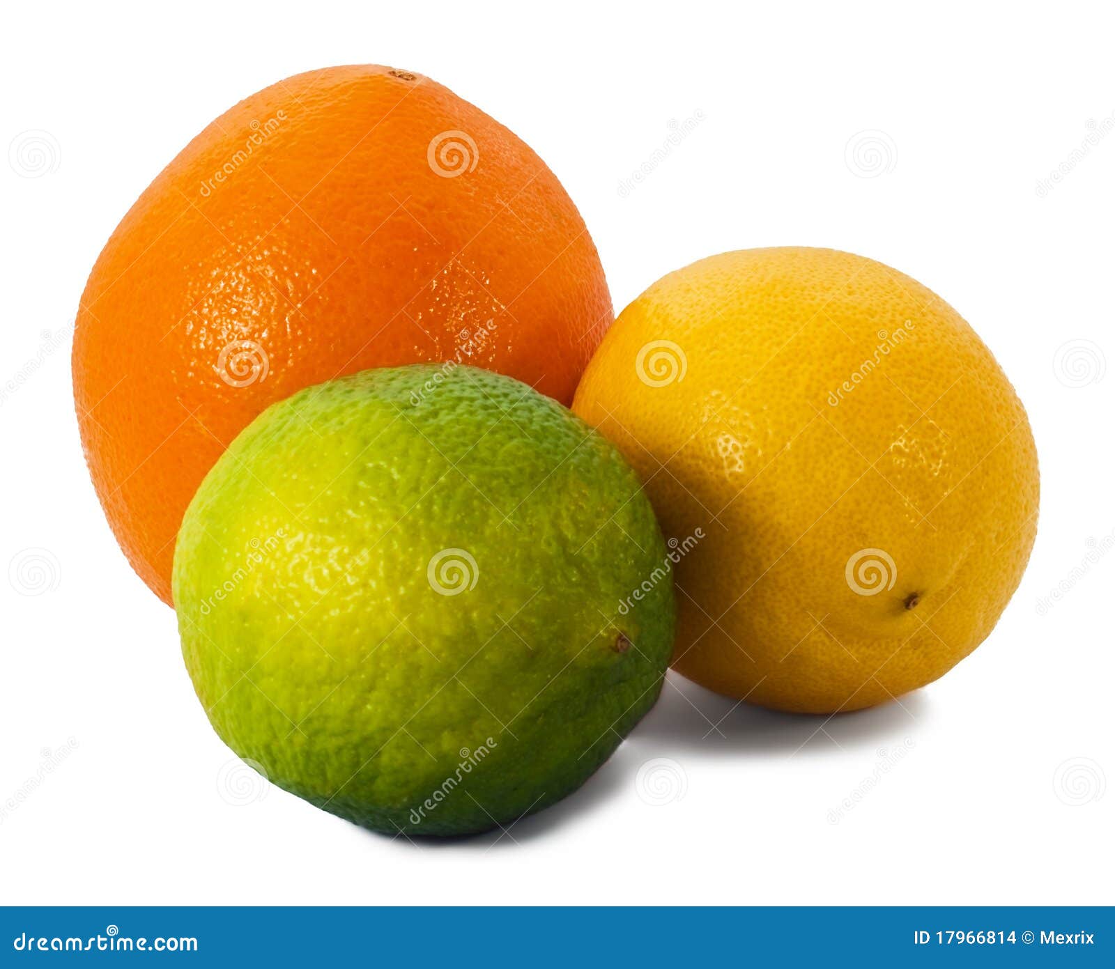 Three citrus fruits stock photo. Image of eating, lime 17966814