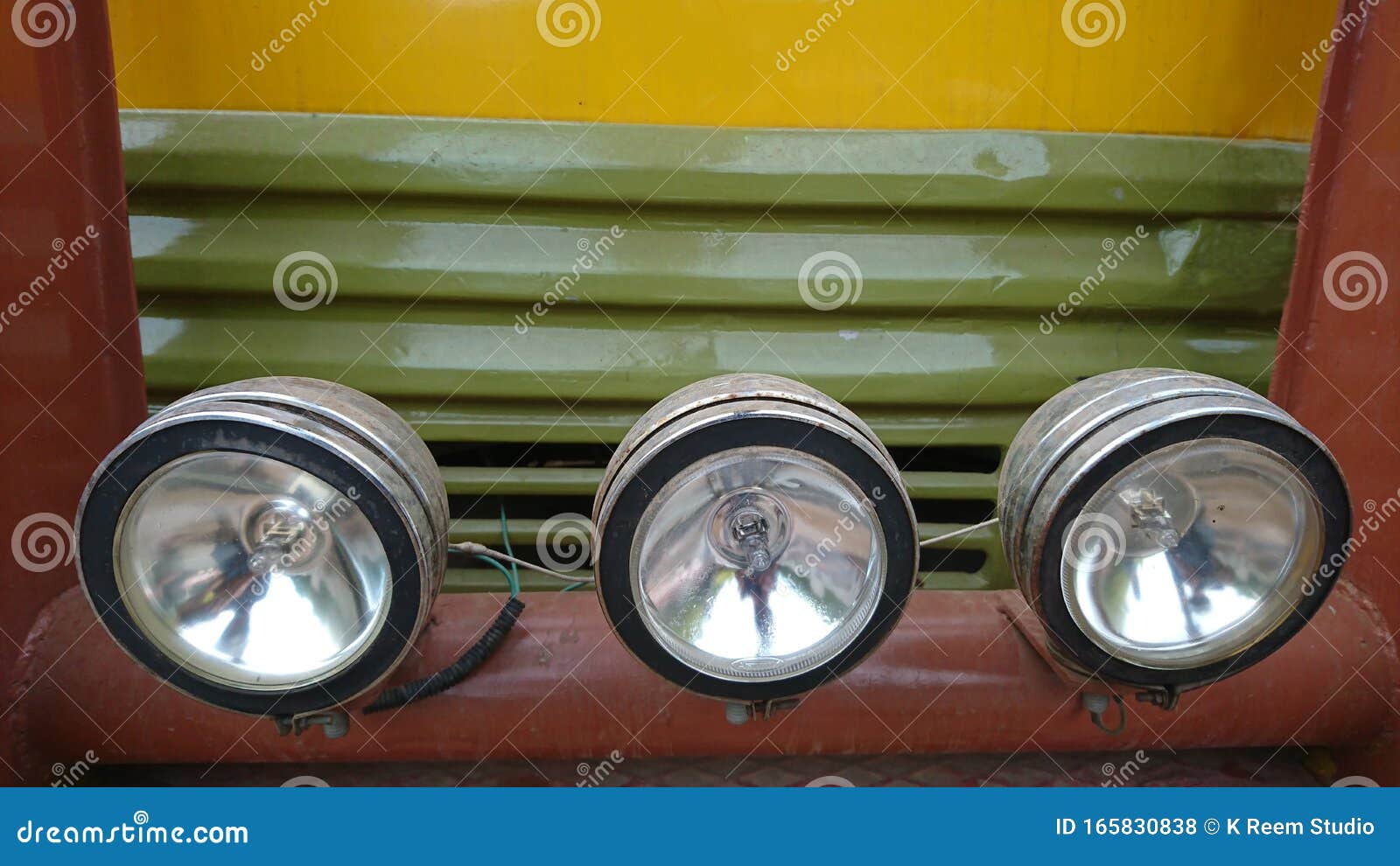 Three Classic Lights on the Car Stock Photo Image of lights, auto
