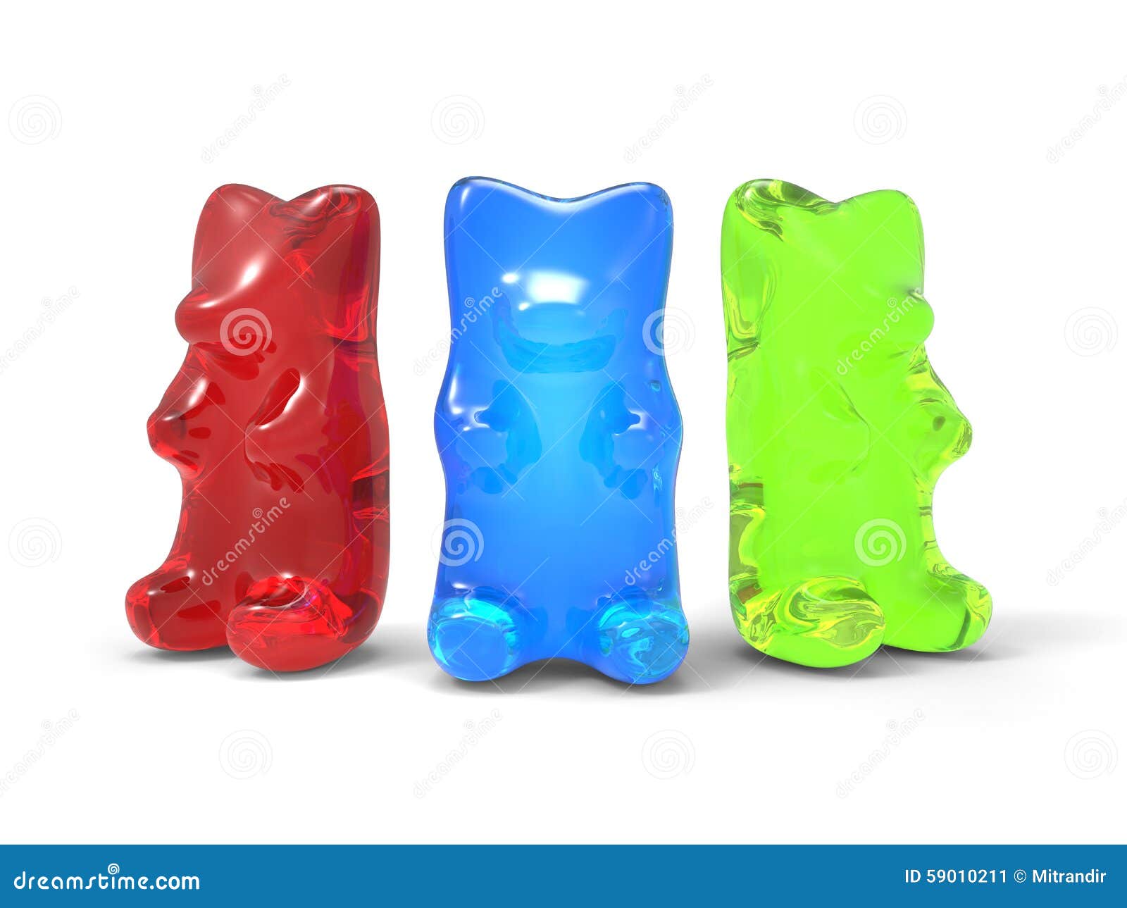 Three Color Gummy Bears stock illustration. Illustration of calories