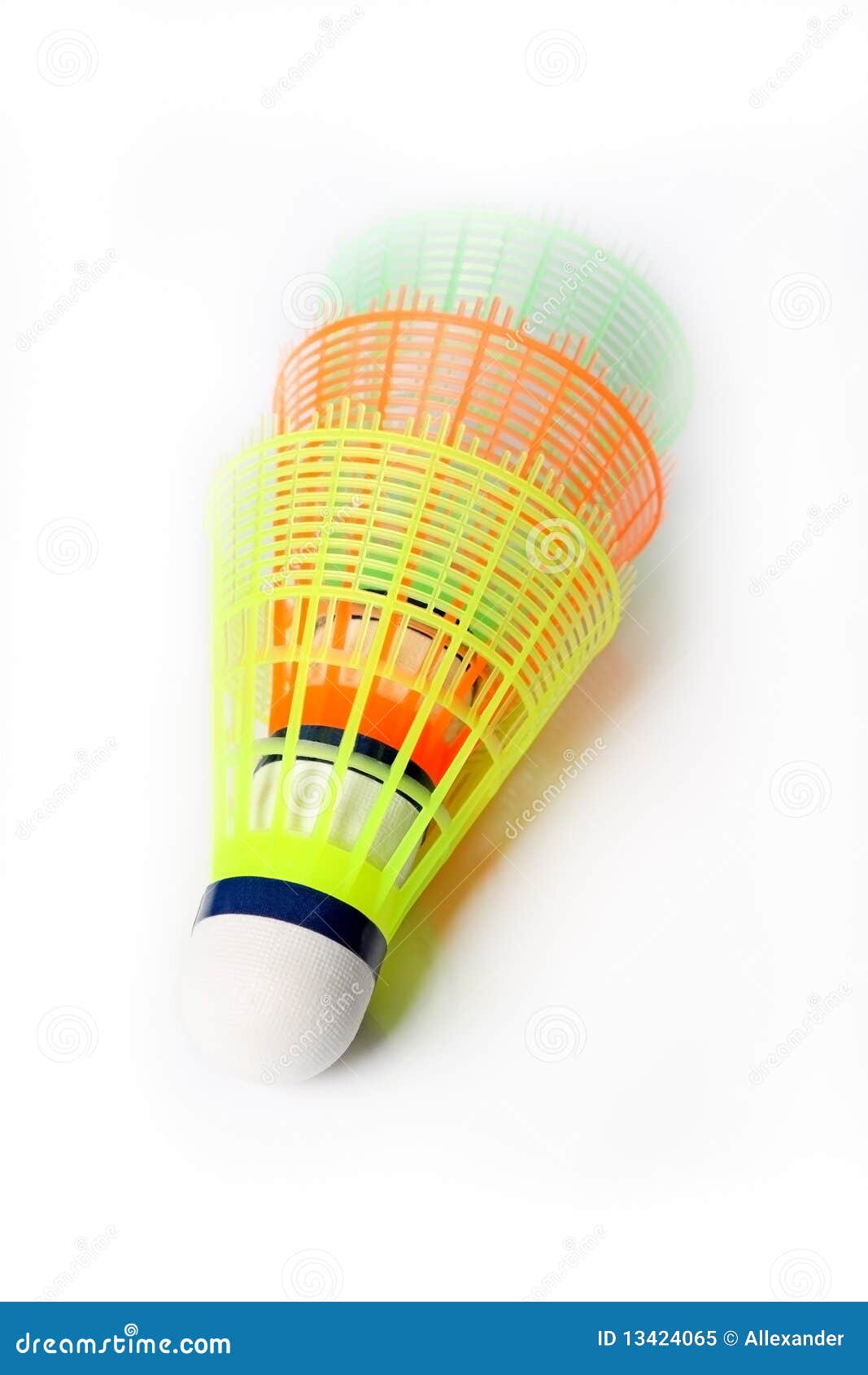Three colored shuttlecocks stock image. Image of three 13424065