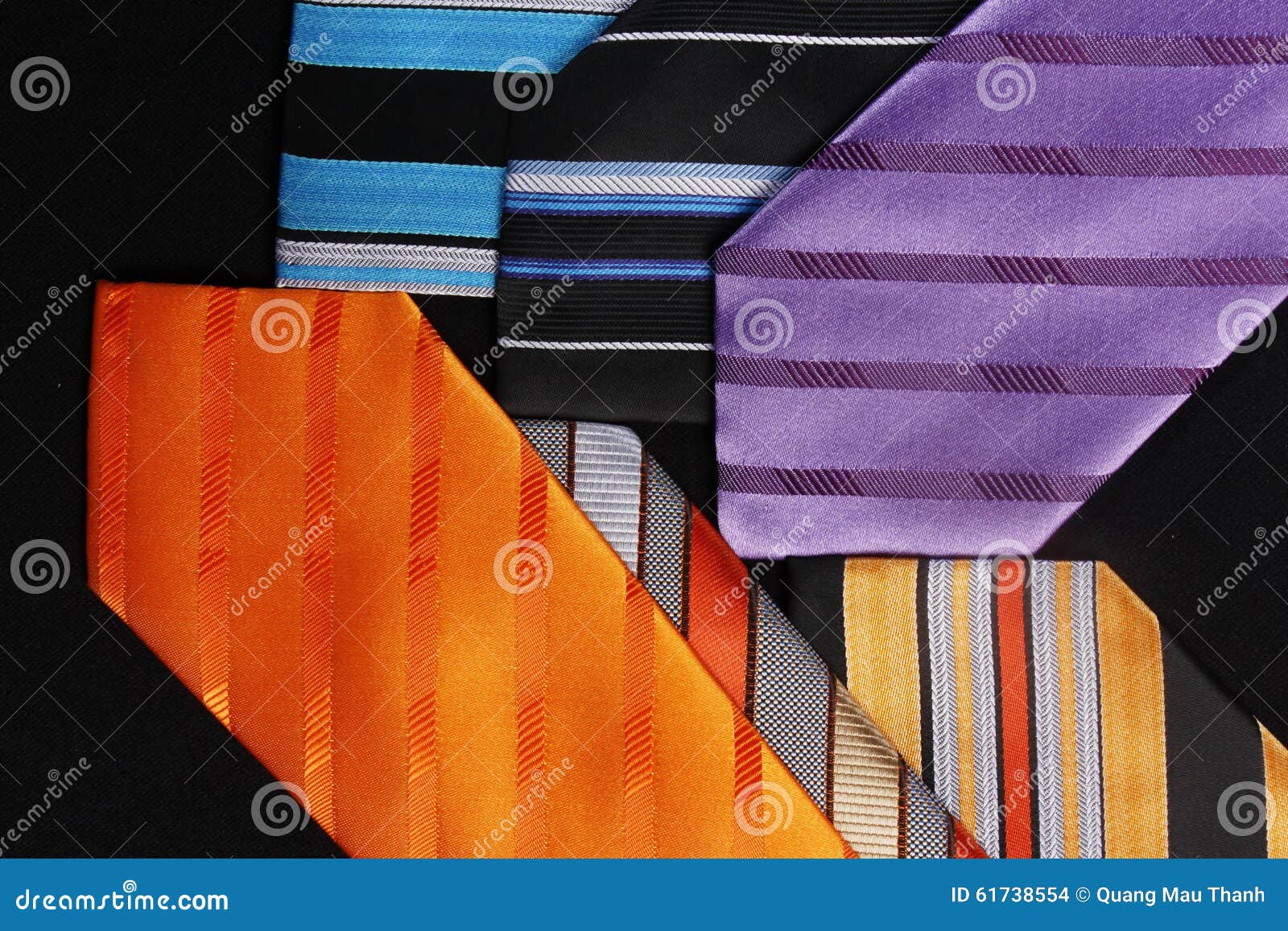 Three colorful ties stock photo. Image of style, back - 61738554