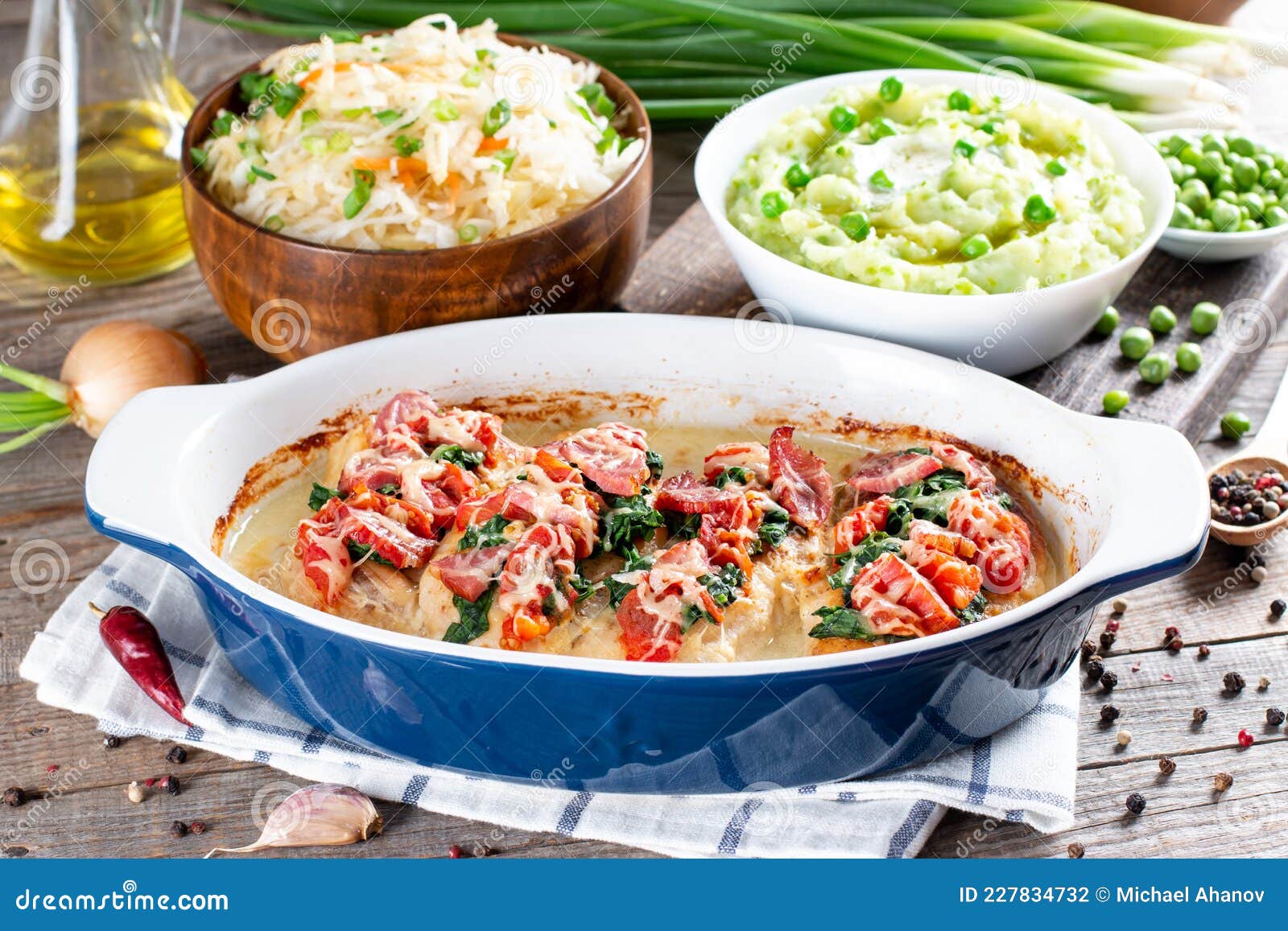 Three-course Set Menu for a Nutritious Healthy Lunch. Three Course Set