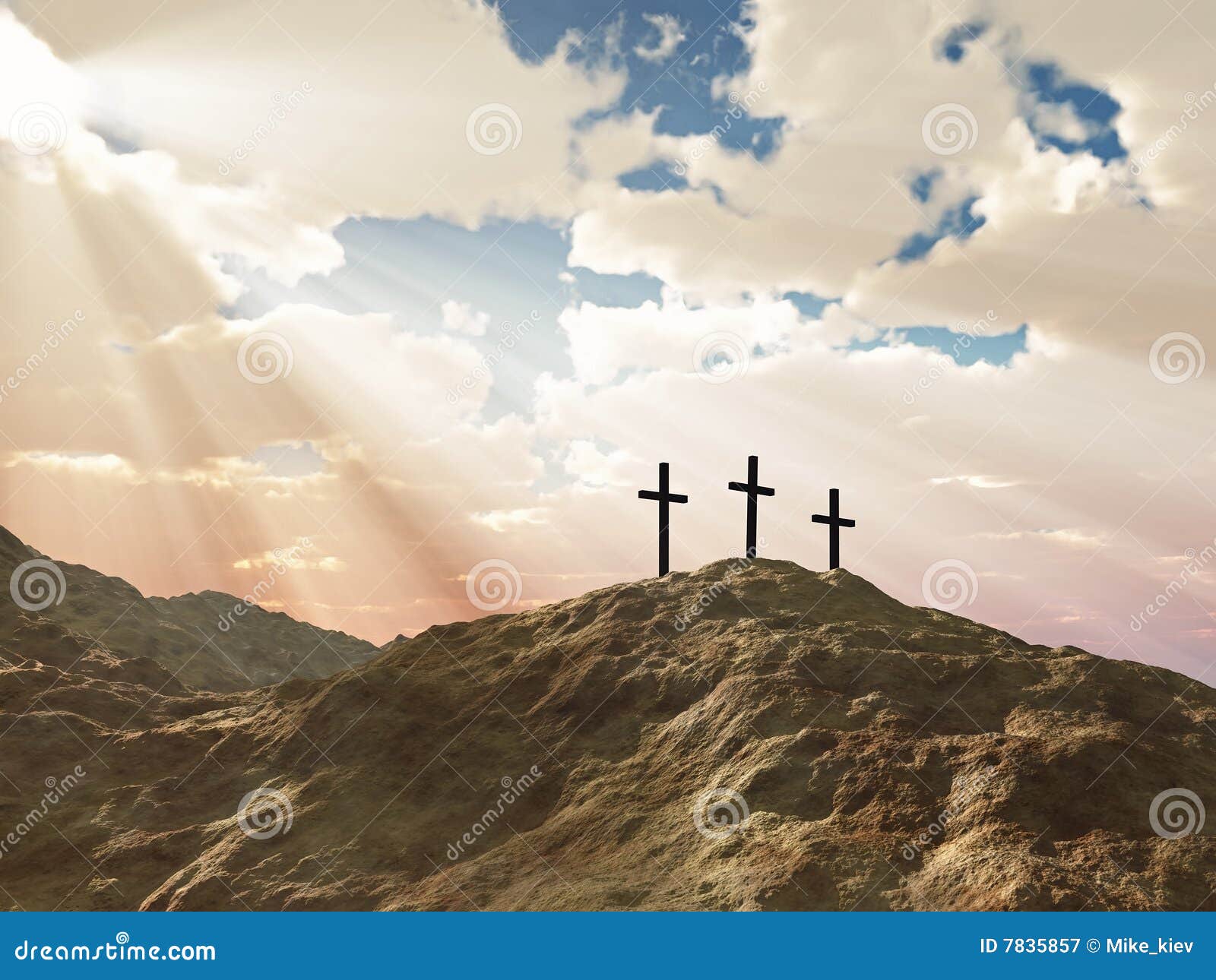 Crosses religious silhouette Black and White Stock Photos & Images - Alamy