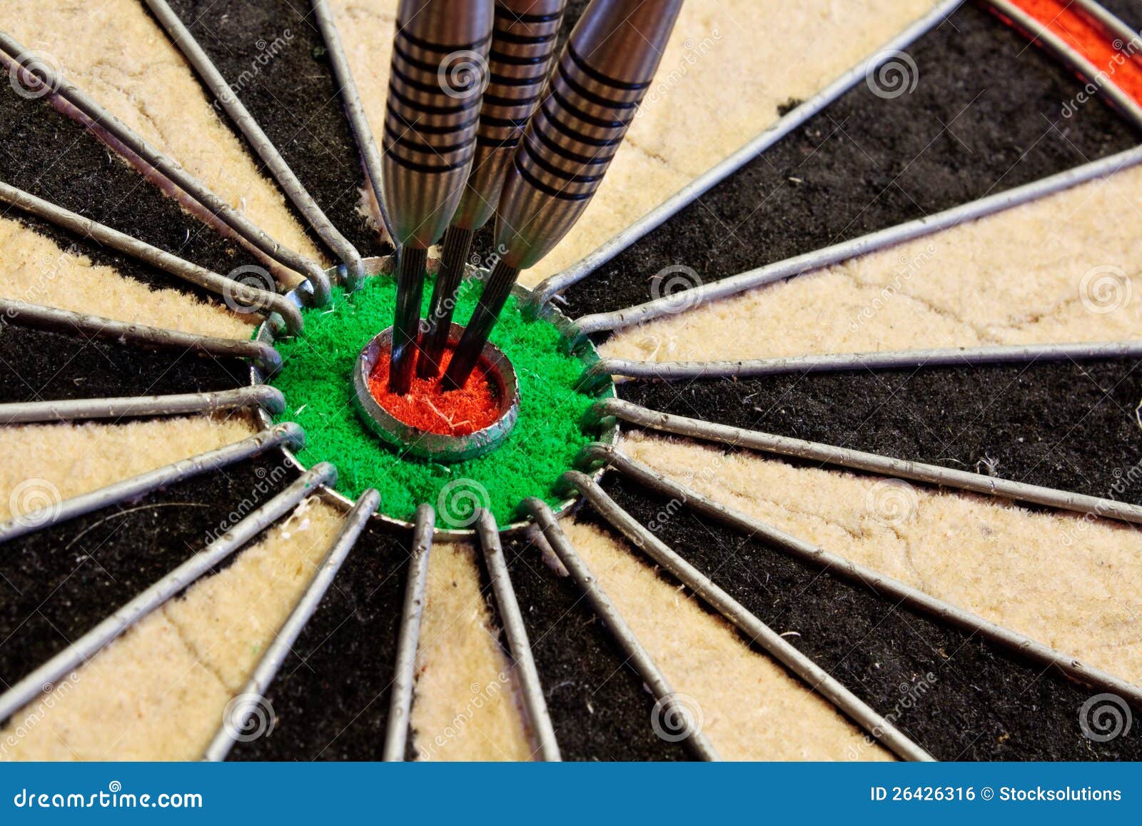 Three Darts In Bullseye Stock Photo Image Of Board Successful