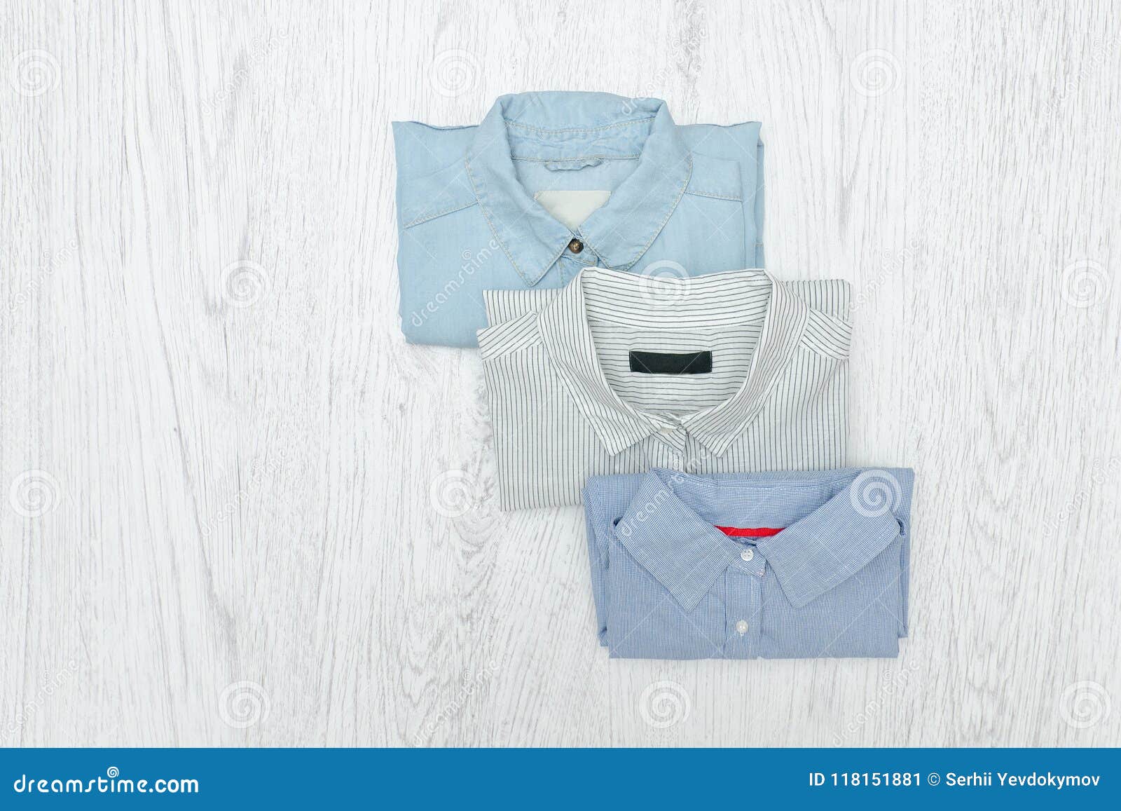 Three Different Shirts. Fashionable Concept Stock Image - Image of ...