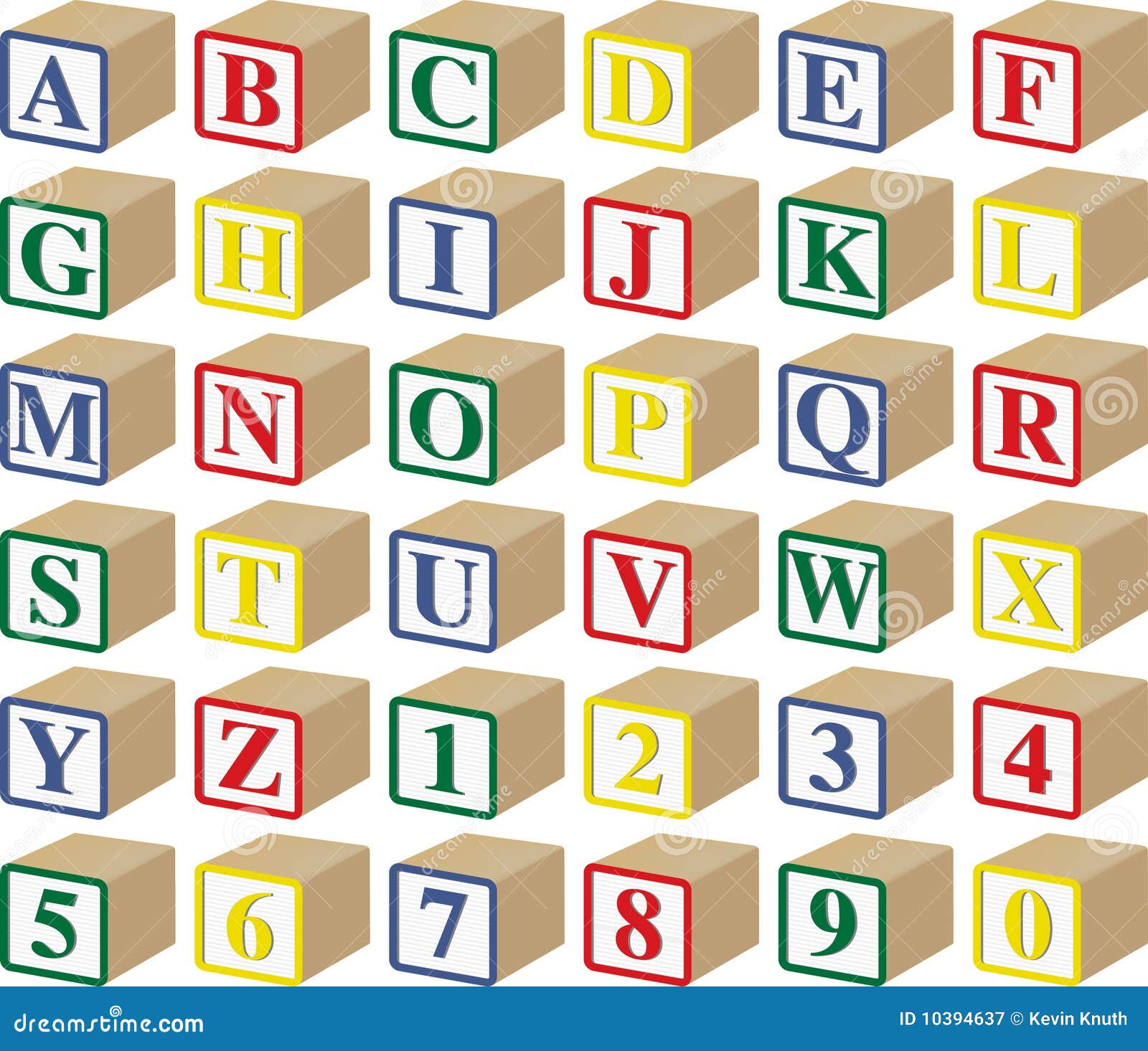 three-dimensional alphabet and numeric baby blocks