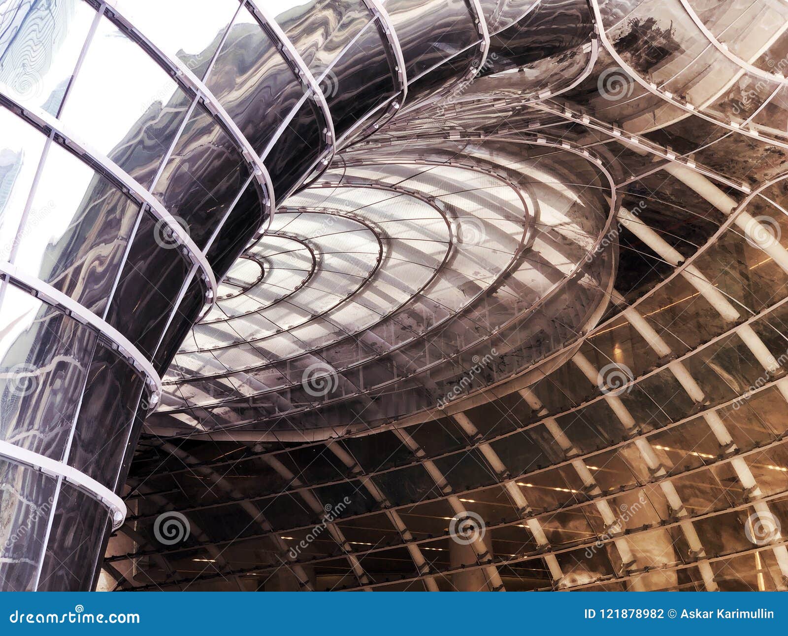 Three Dimensional Curved Wall Stock Photo Image of entrance, abstract