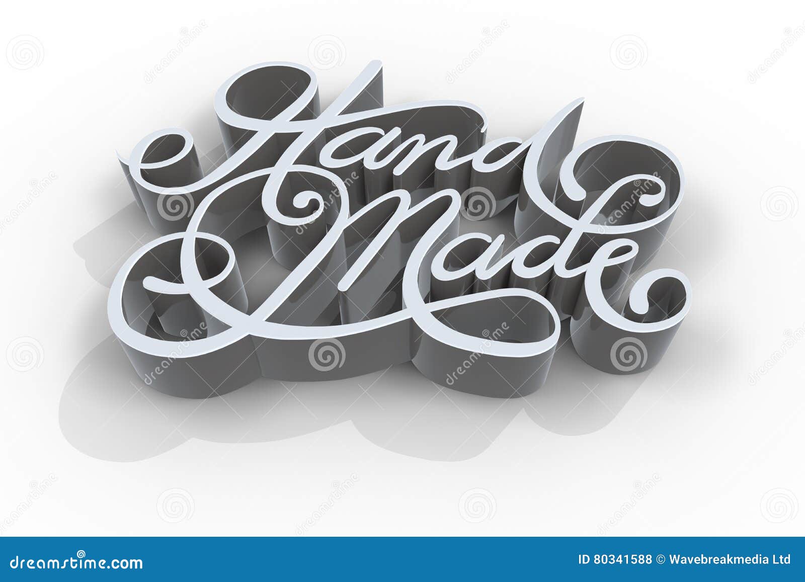 Three Dimensional of Hand Made Text Stock Illustration Illustration