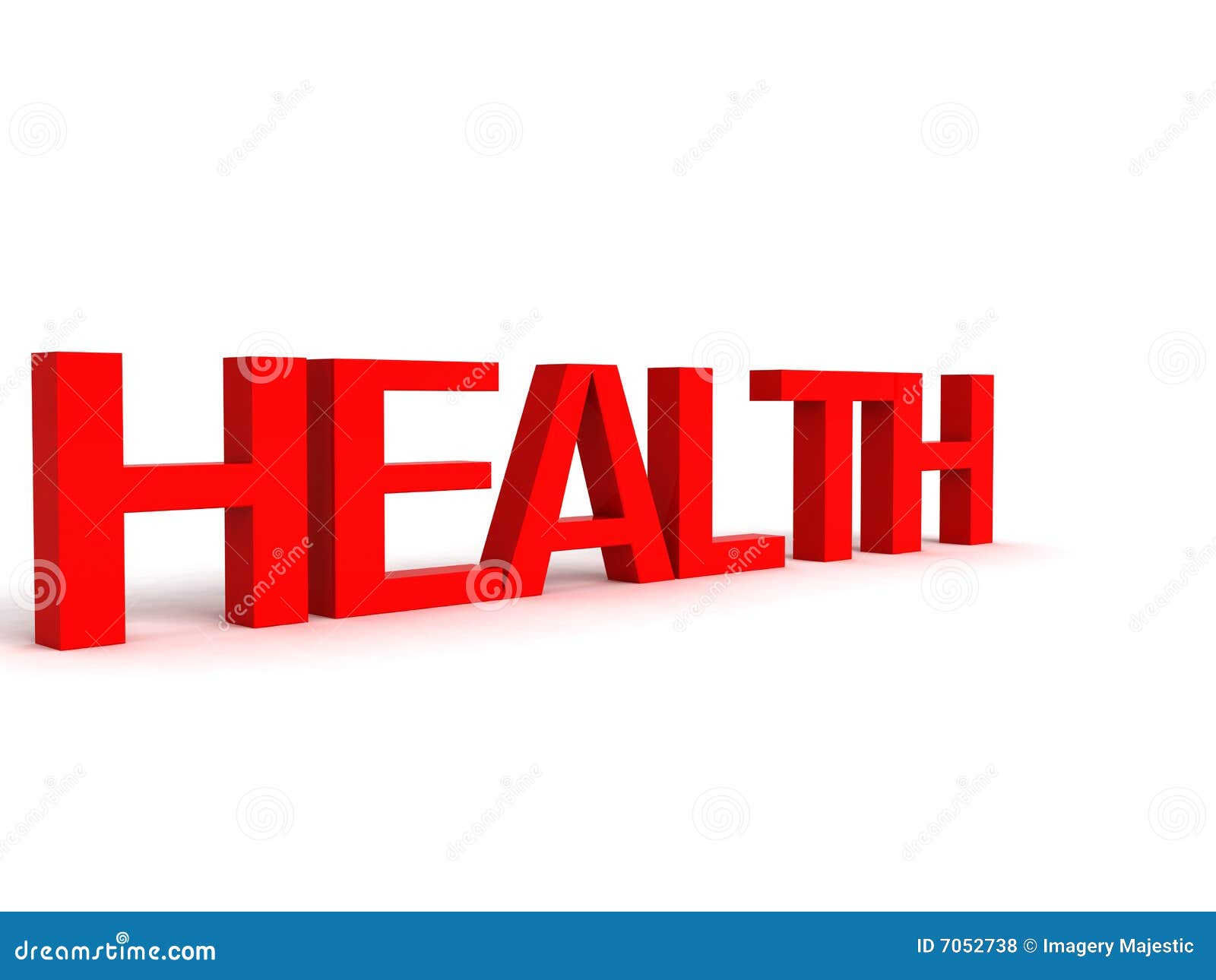 Three Dimensional Letters of Health Stock Illustration Illustration