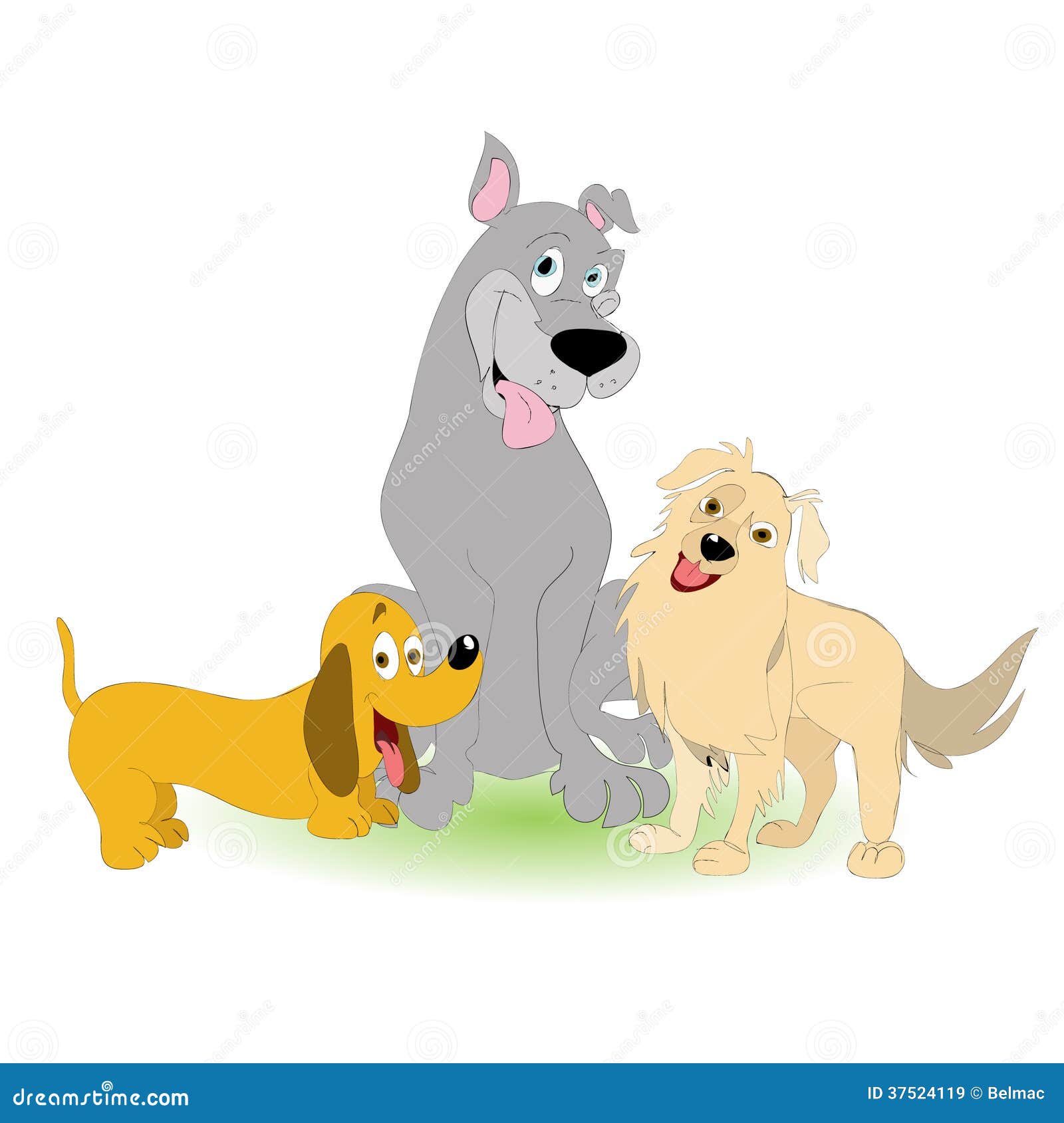 Three dog stock vector. Illustration of labrador, small - 37524119