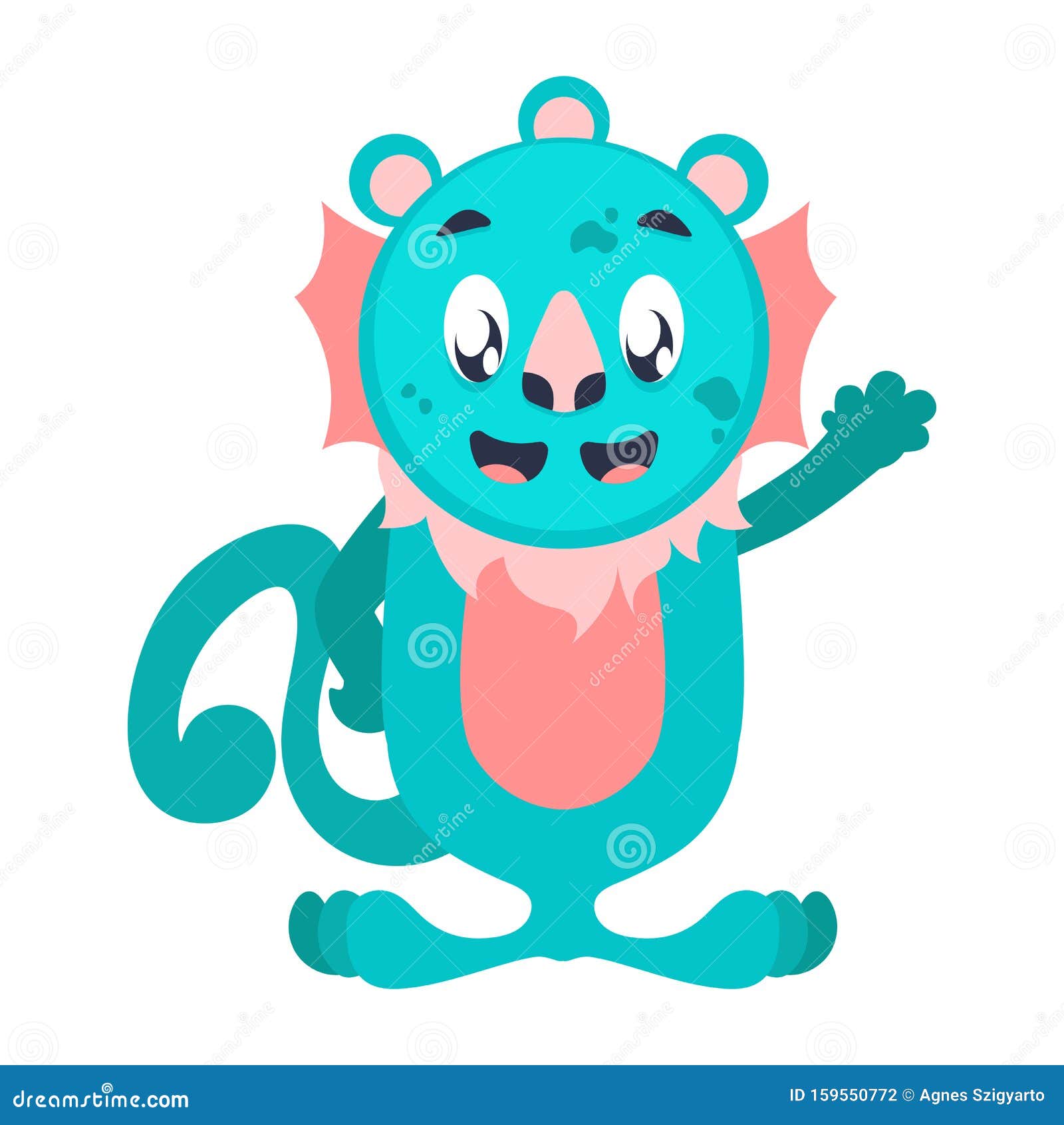 Eared Monster Vector Illustration 72747050