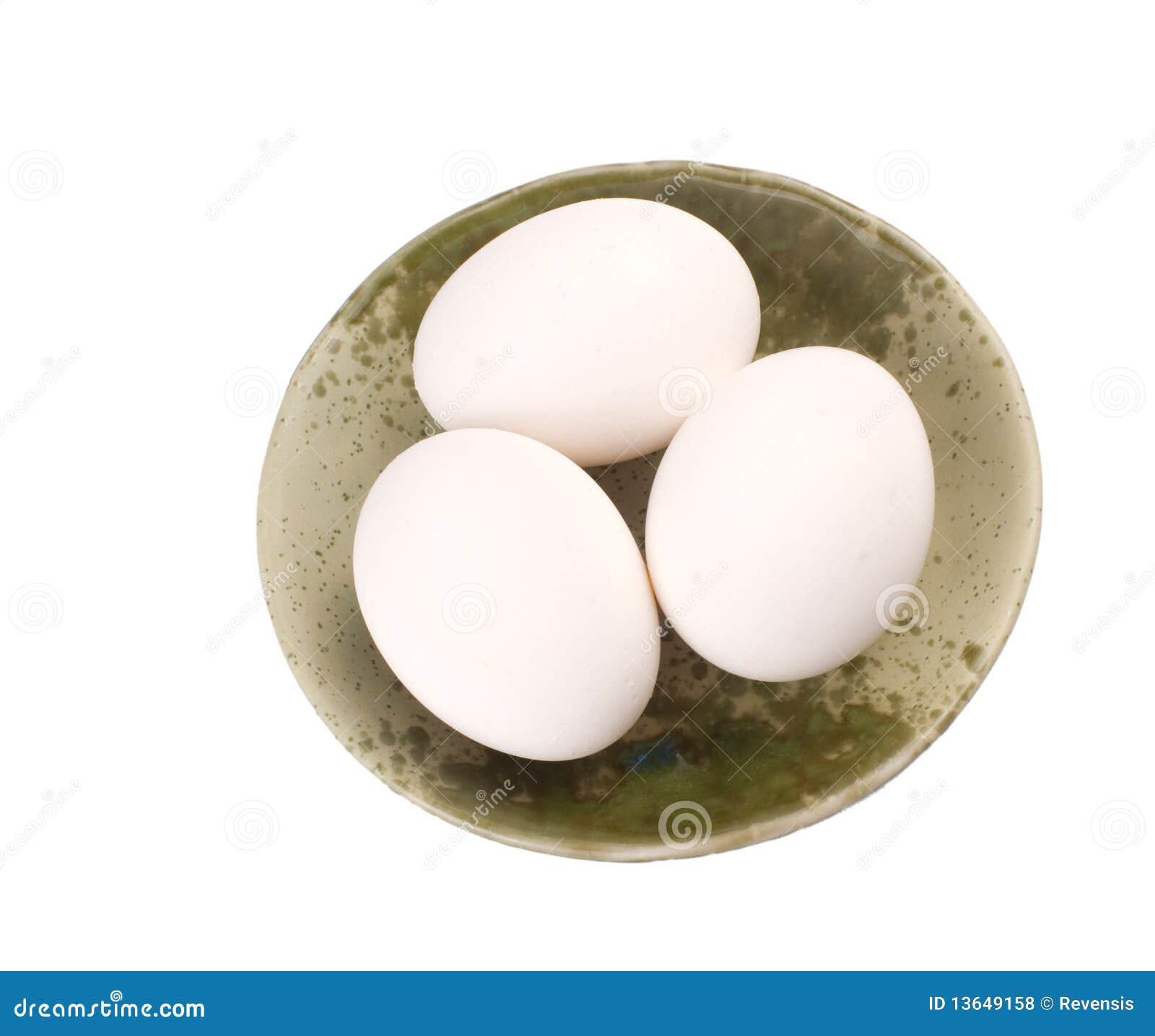Three eggs in brown bowl stock photo. Image of dish, breakfast 13649158