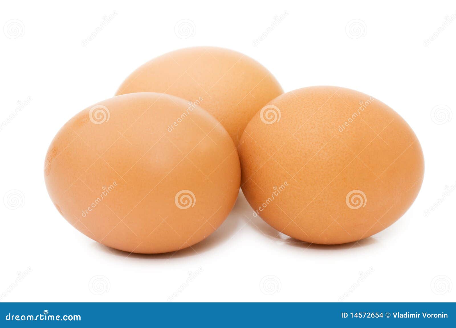 Three Eggs Isolated Over White Stock Photo Image of natural, group