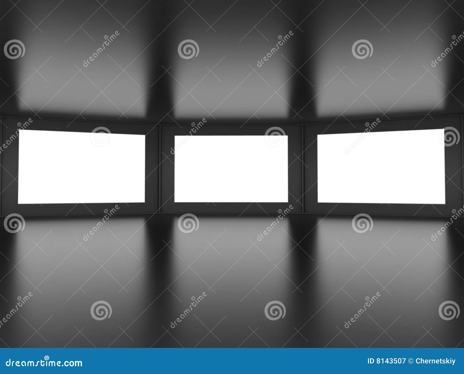 Three empty dark frames stock illustration. Illustration of high - 8143507