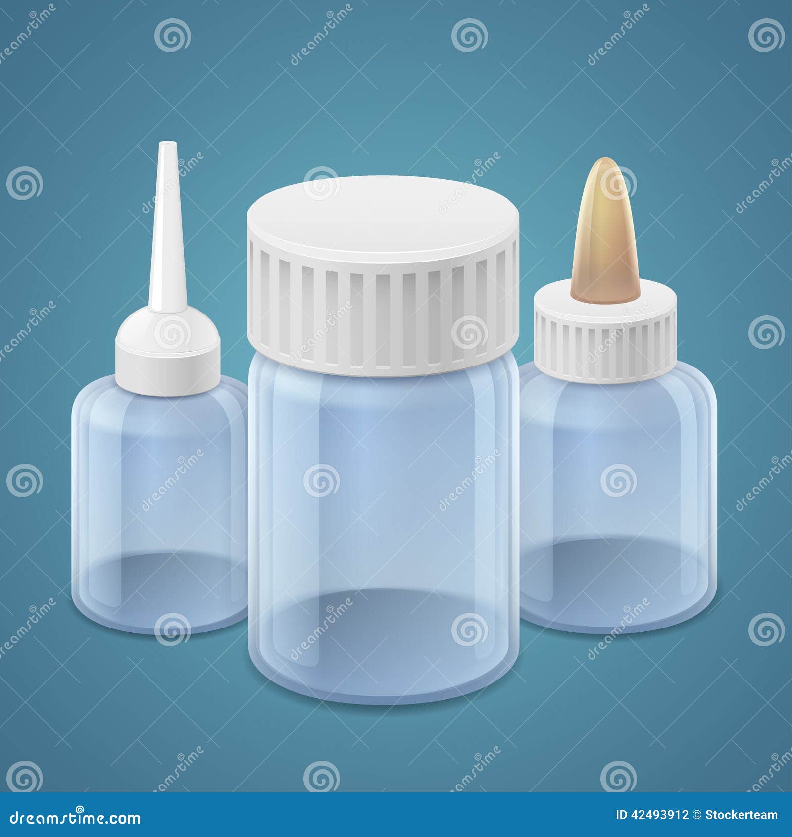 Three Empty Medical Bottles Stock Vector Illustration of insignia