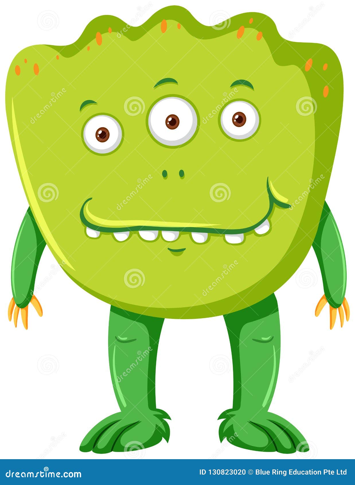 Three Eyes Monster Character Stock Vector  Illustration of tongue