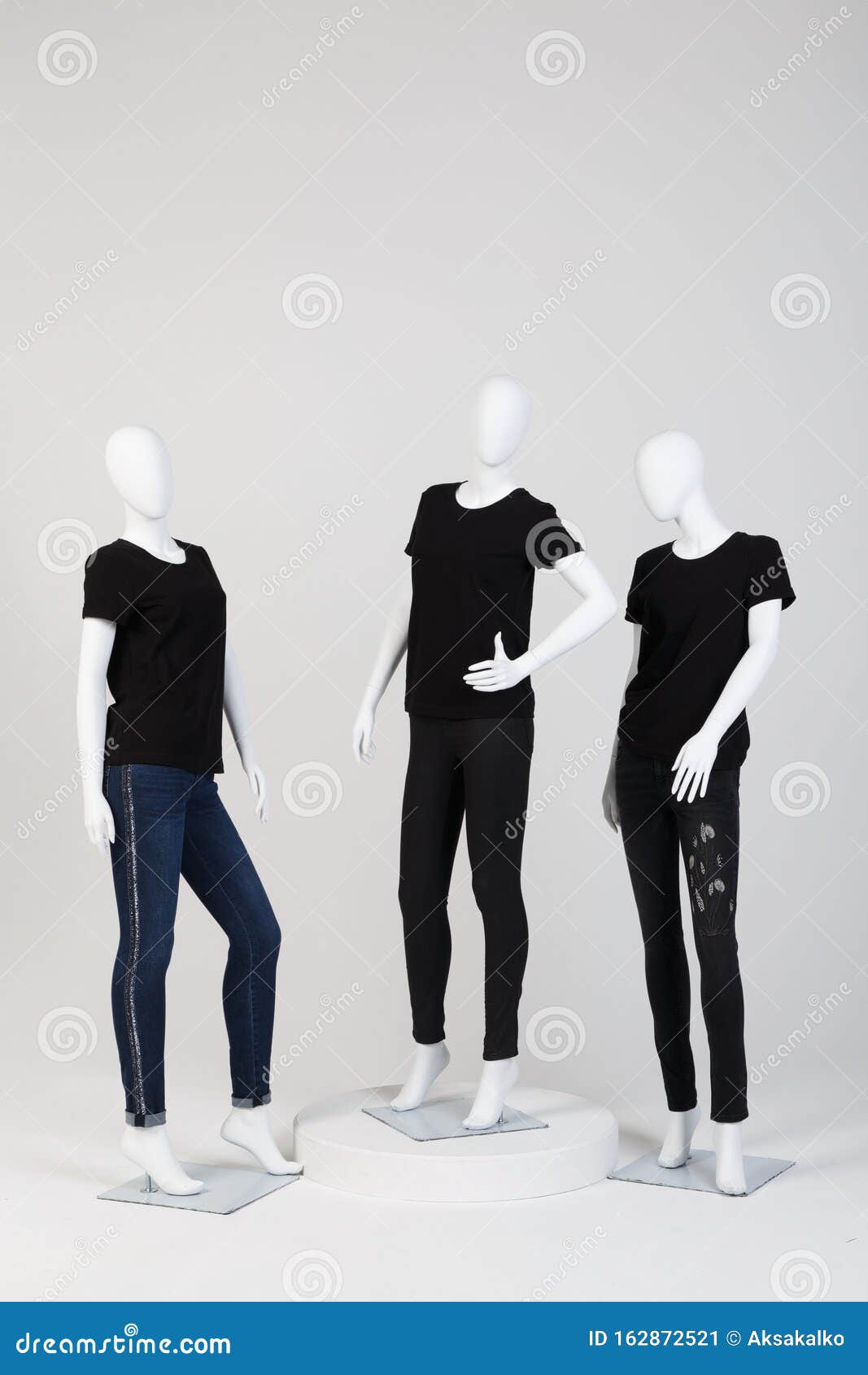 Three female mannequins stock image. Image of fashionable - 162872521