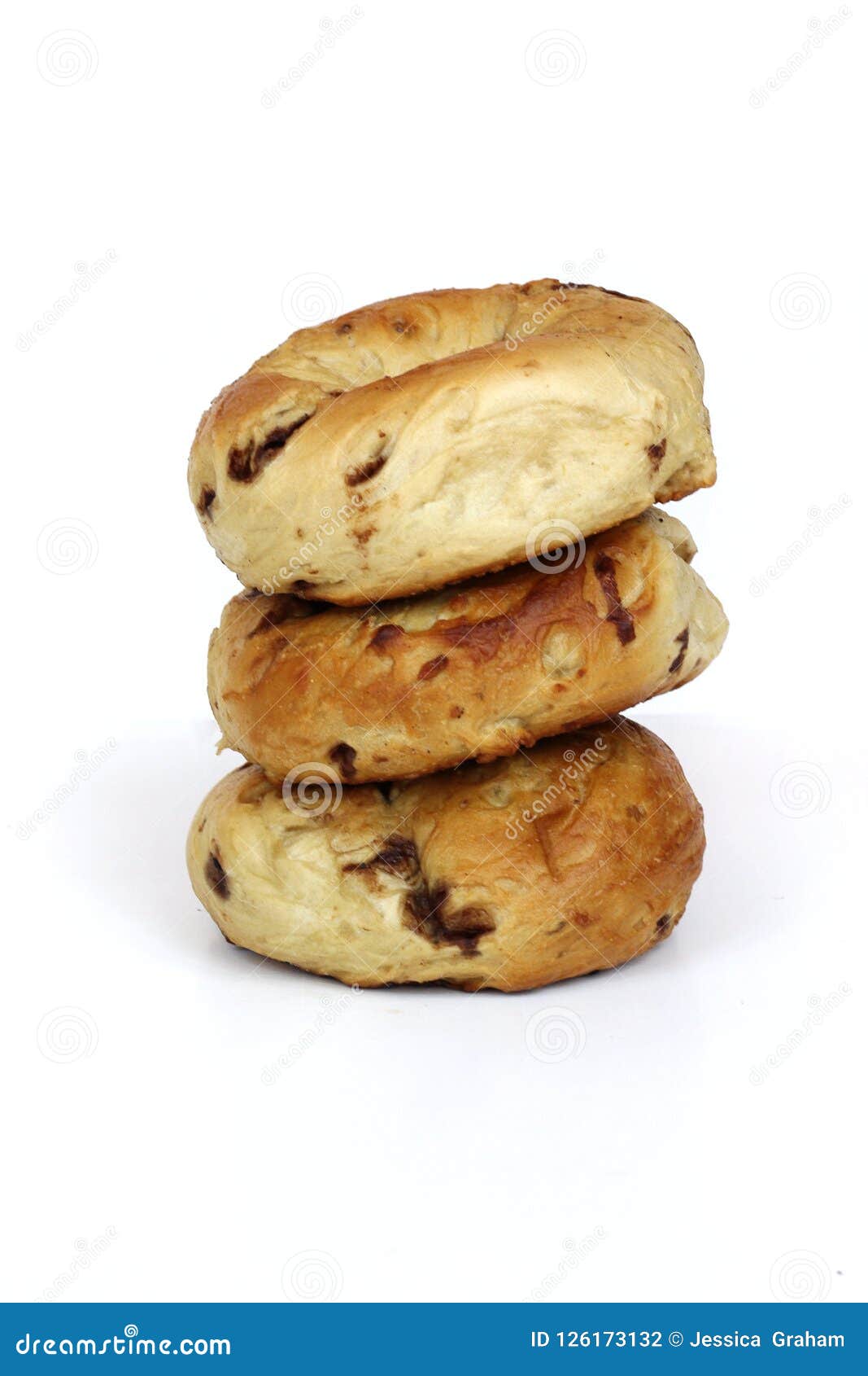 Three bagels stacked stock photo. Image of bakery, three - 126173132