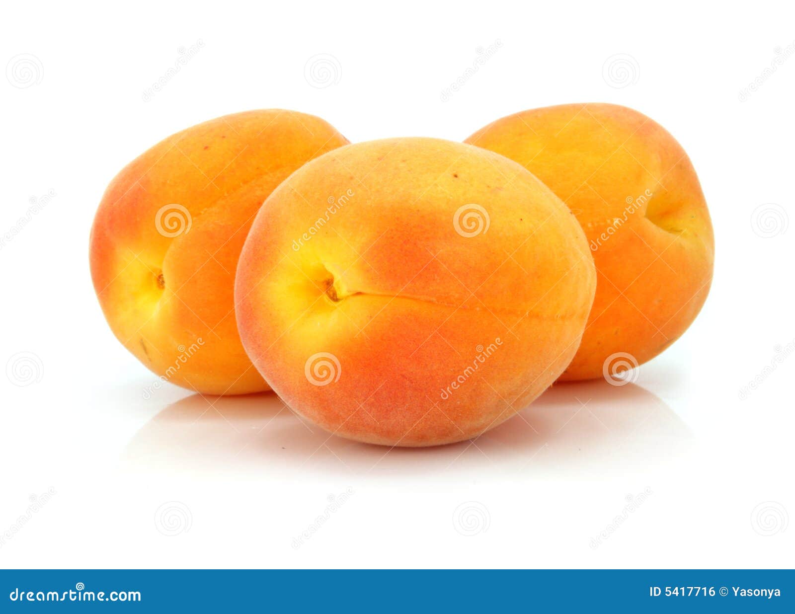 Three Fresh Apricot Fruits Isolated Stock Photo Image of fruit