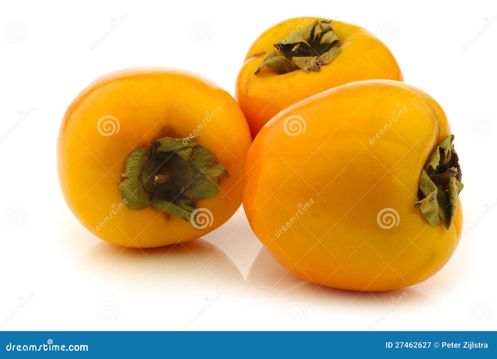 Three fresh kaki fruits stock image. Image of healthy 27462627
