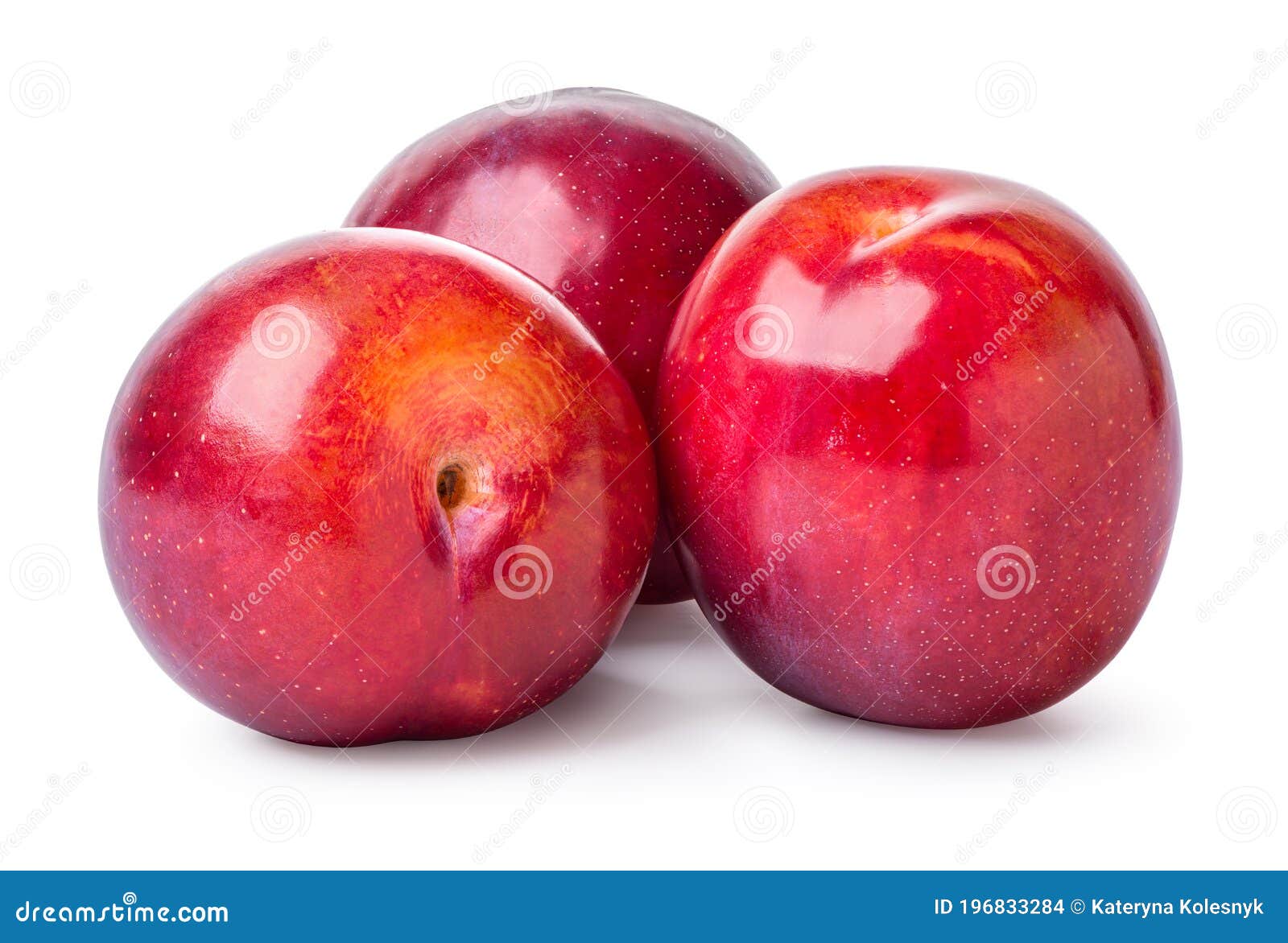 Three fresh plums stock photo. Image of fresh, group 196833284