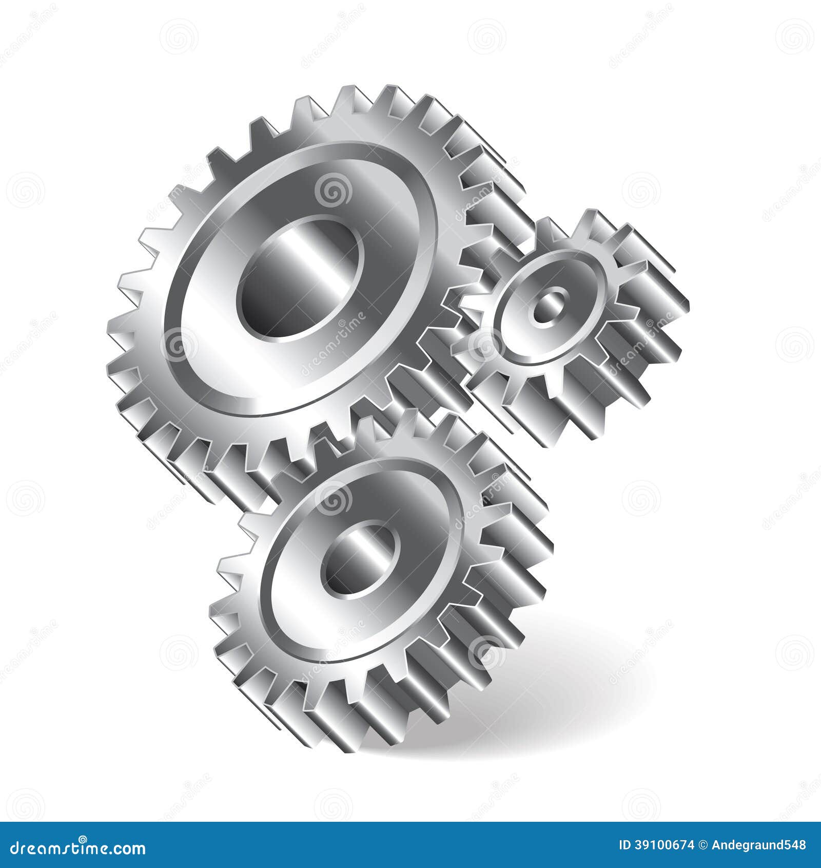 Three Gear Wheels Illustration Stock Vector Illustration of pinion