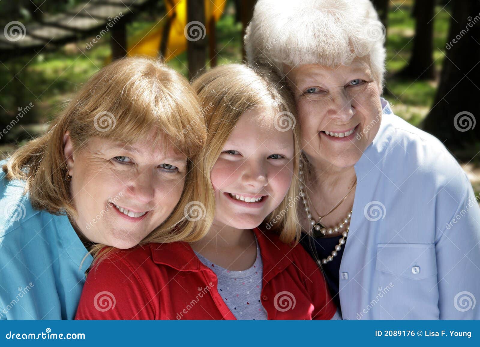 Three Generations in Park stock photo. Image of holiday 2089176