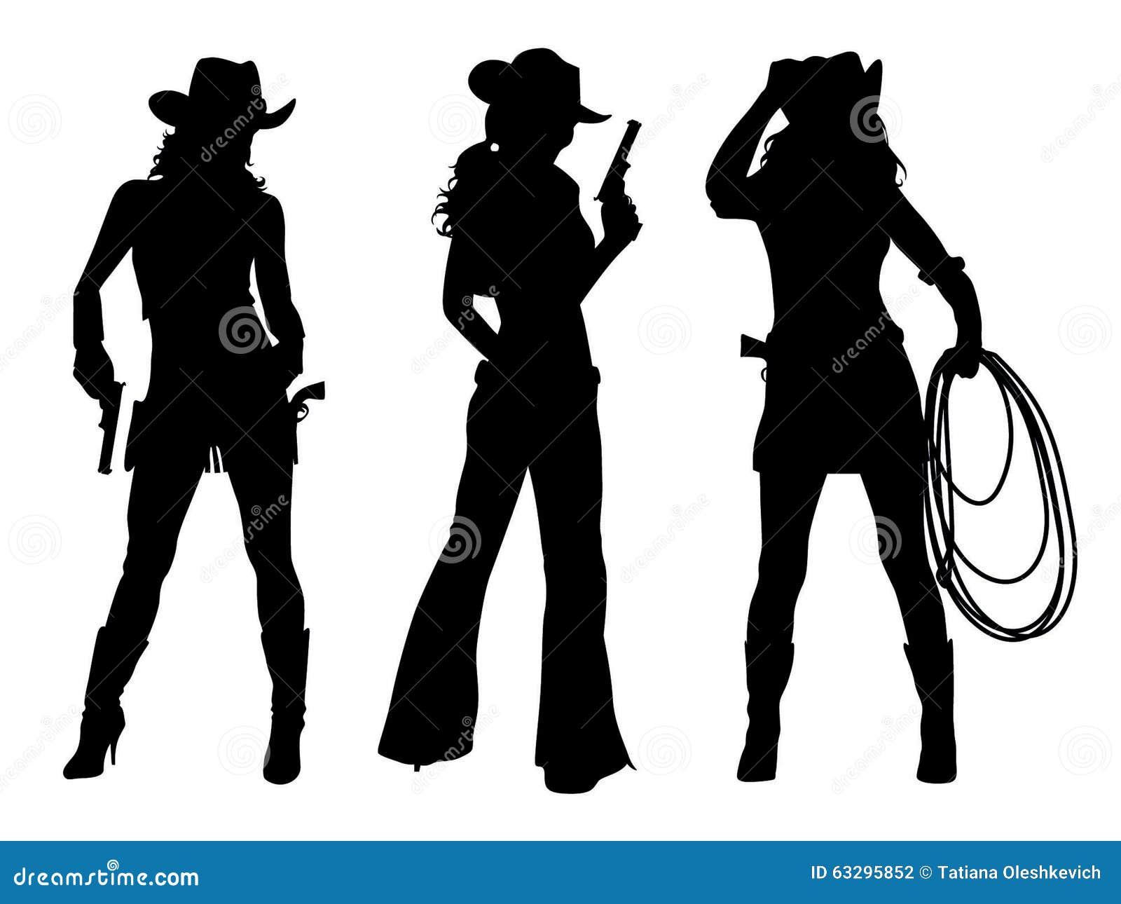 three girls cowboy