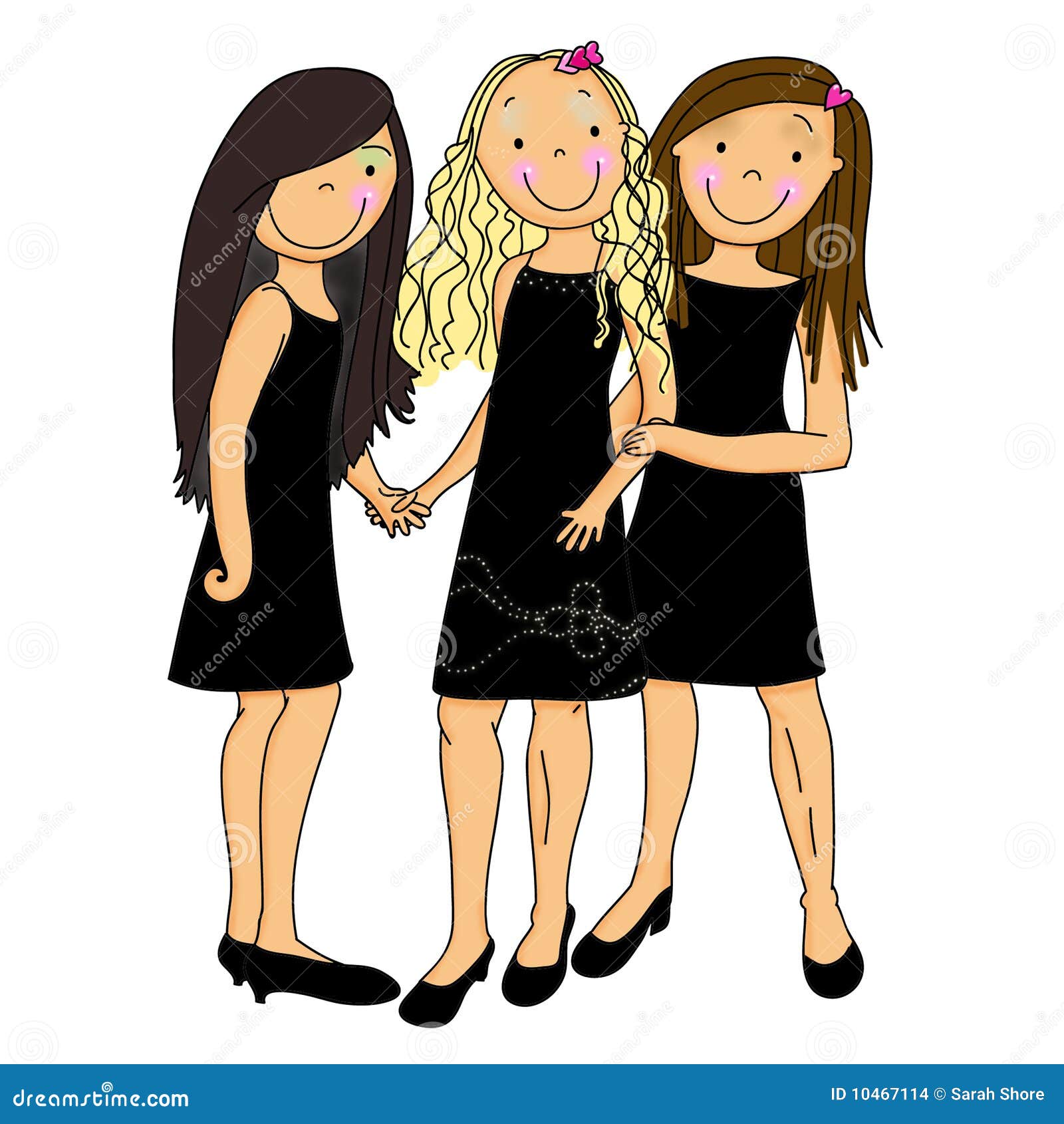 três meninas bonitas 11445774 Foto de stock no Vecteezy