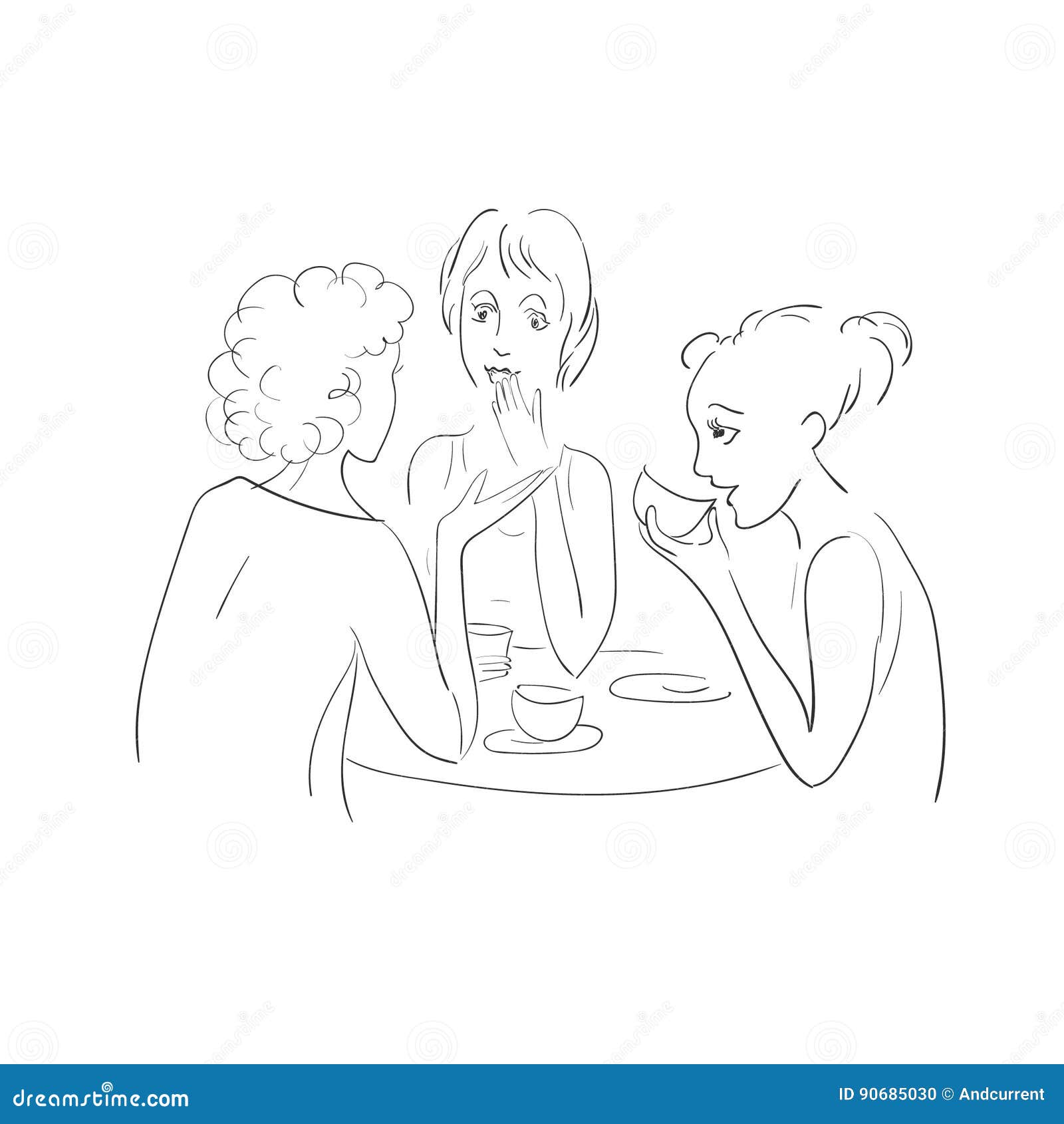 Three Girls Sketch Stock Illustrations 397 Three Girls Sketch Stock Illustrations Vectors Clipart Dreamstime