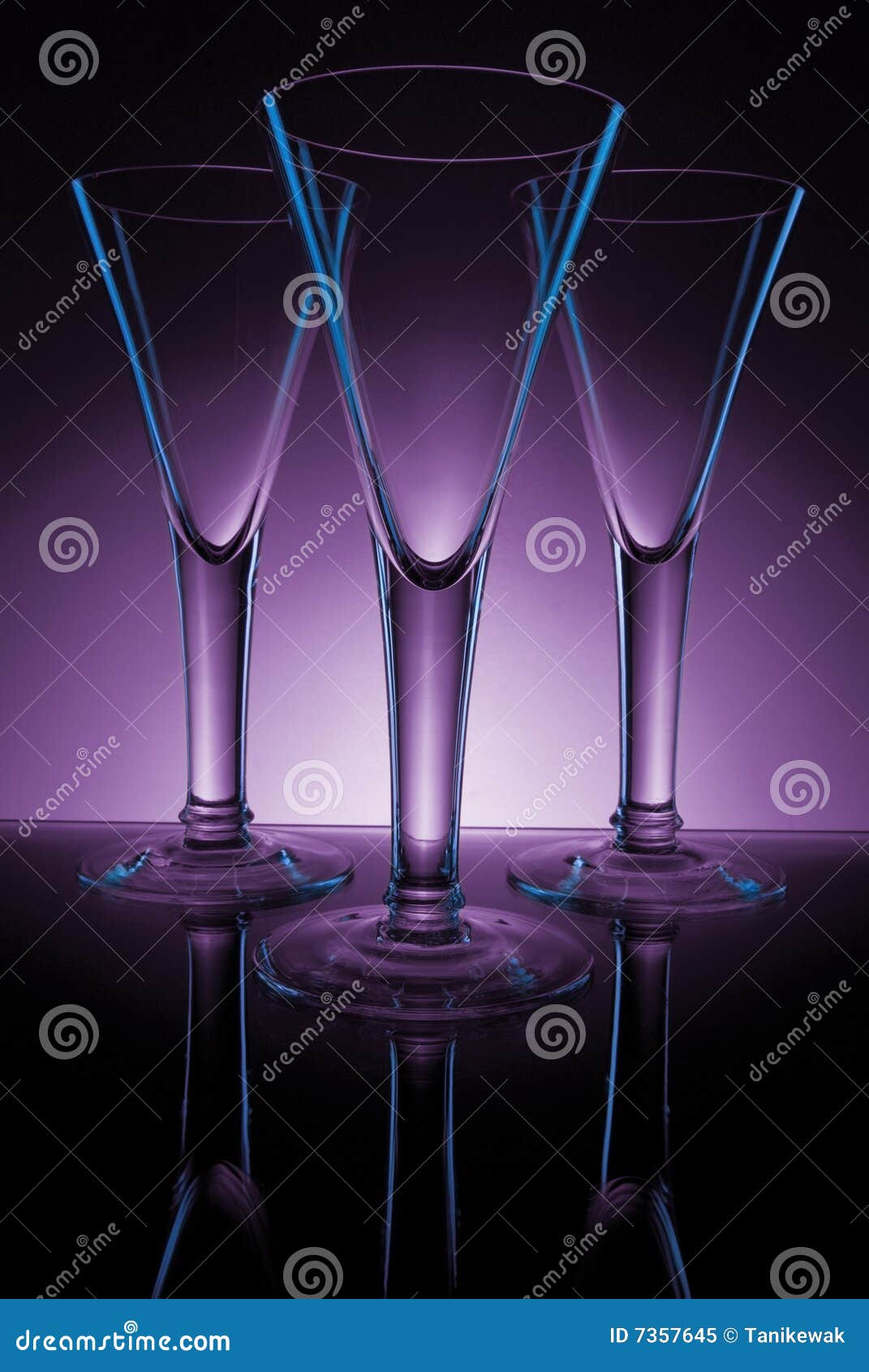 Three Glasses stock image. Image of reflection, three - 7357645